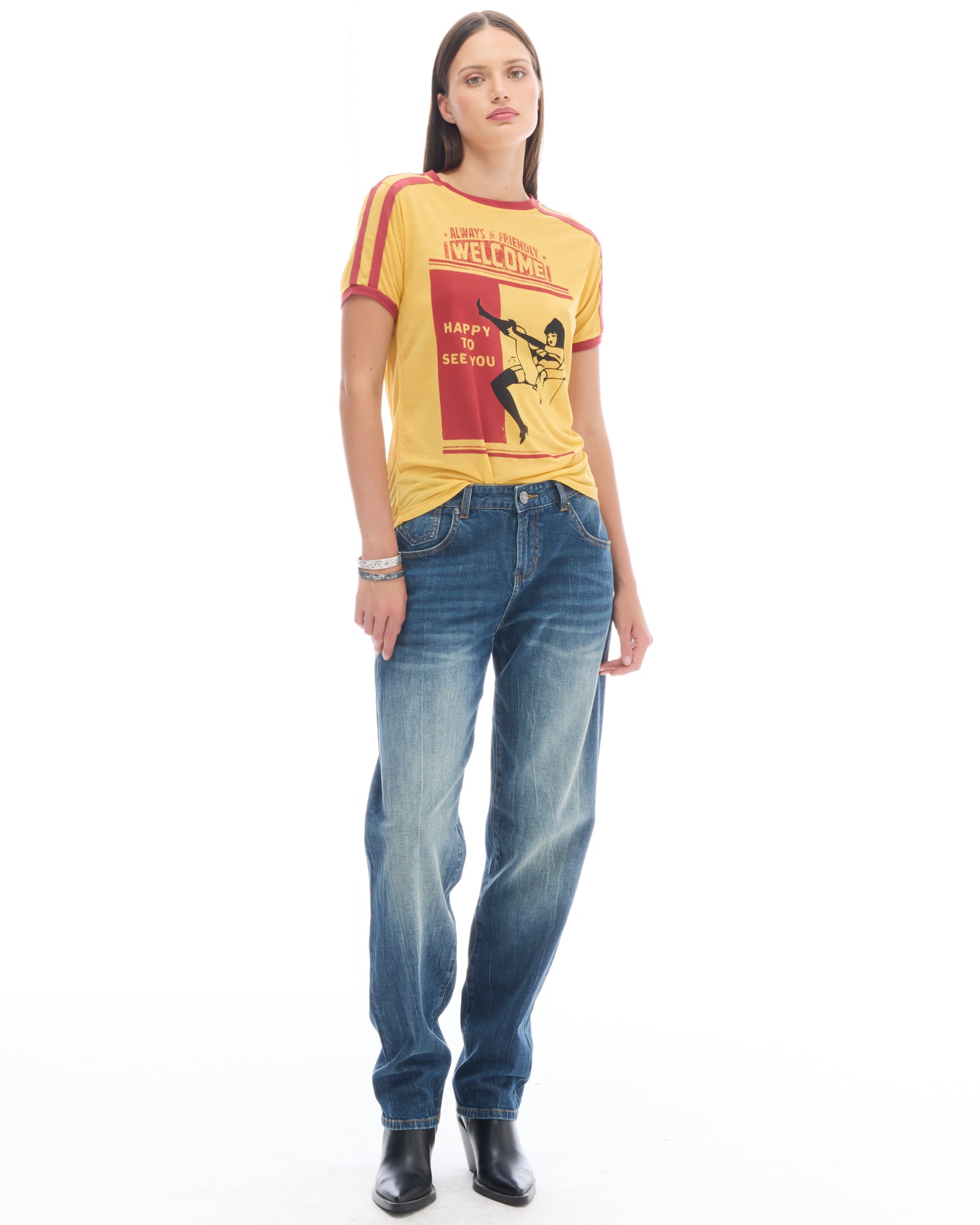 Happy To See You Retro Sports Tee