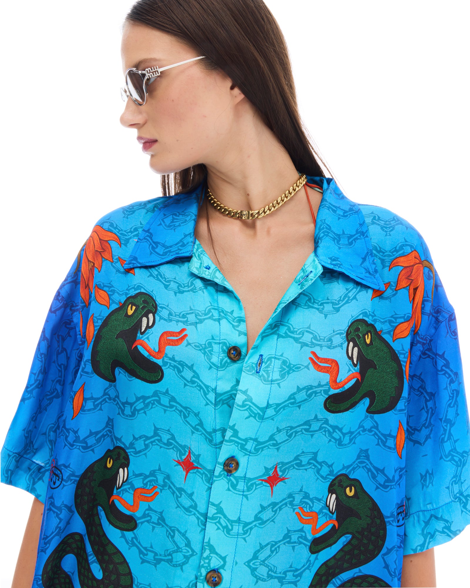 Snake Chain Oversized Shirt