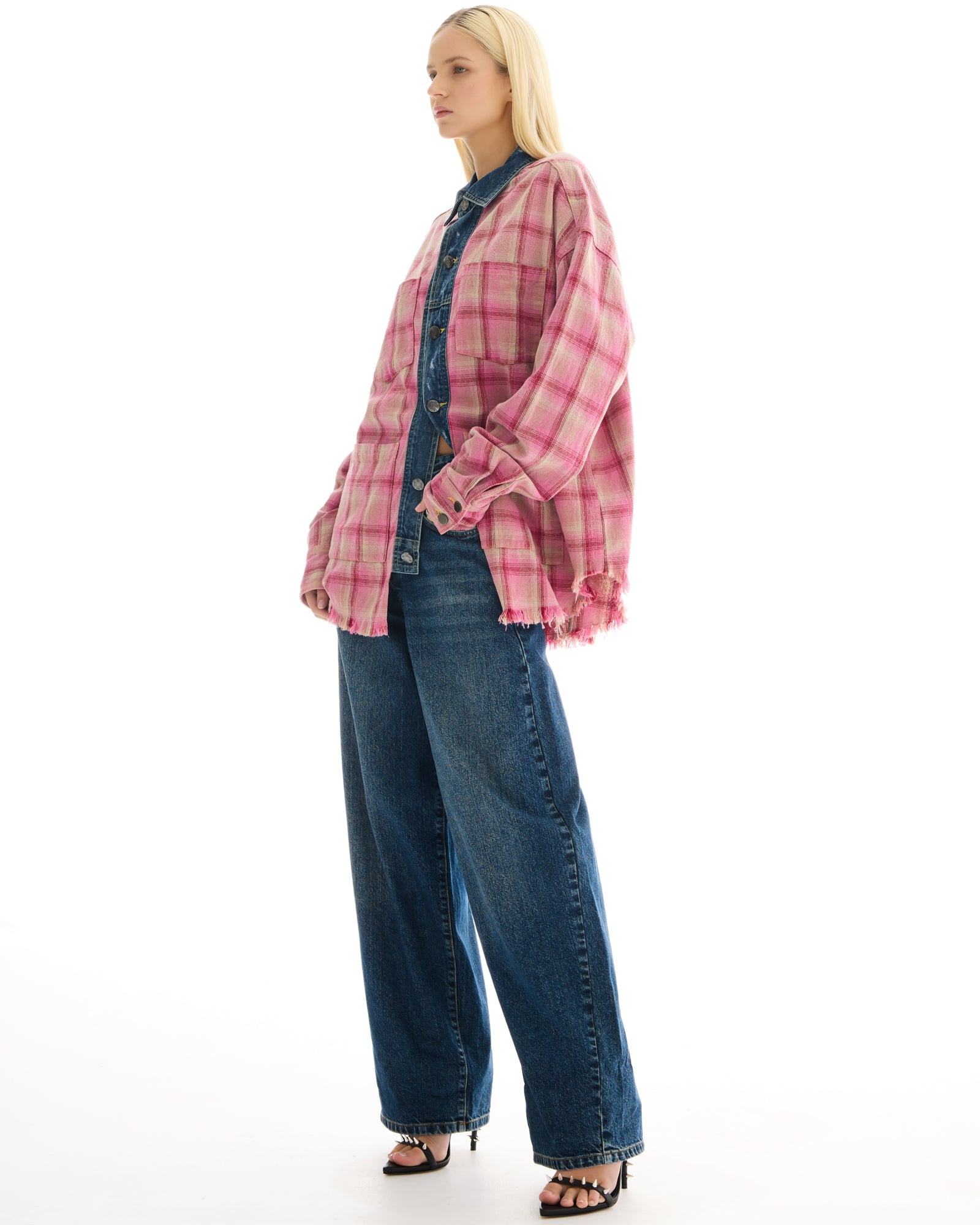 Utility Flannel And Denim Shirt THE TALES