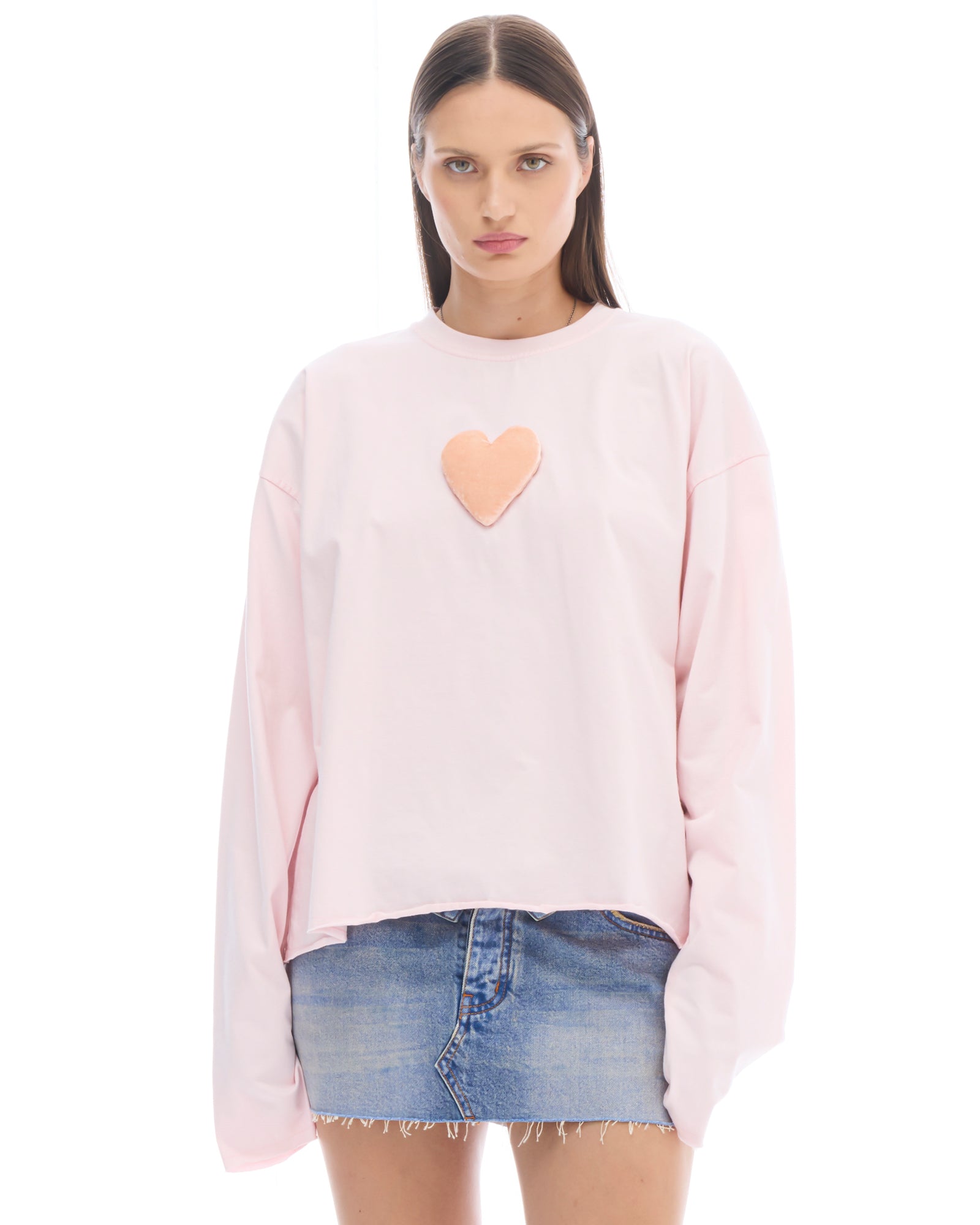We Love Velvet Heart Long Sleeve Tee