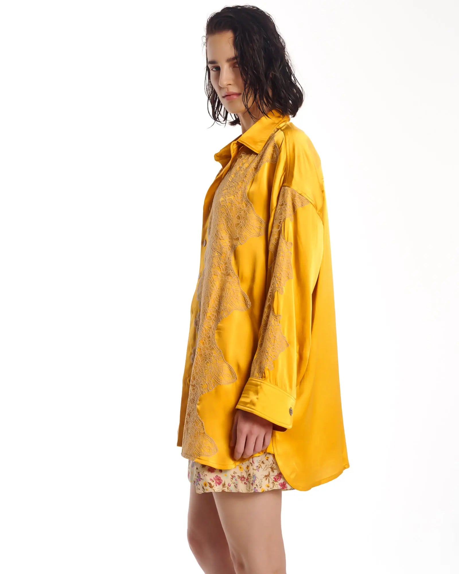 Florence Bloom Crepe Shorts by THE TALES - styled view