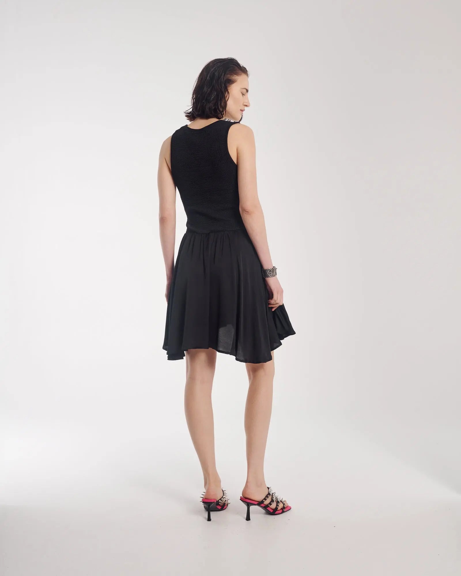 Couture Rose Vixen Satin Dress by THE TALES - styled view