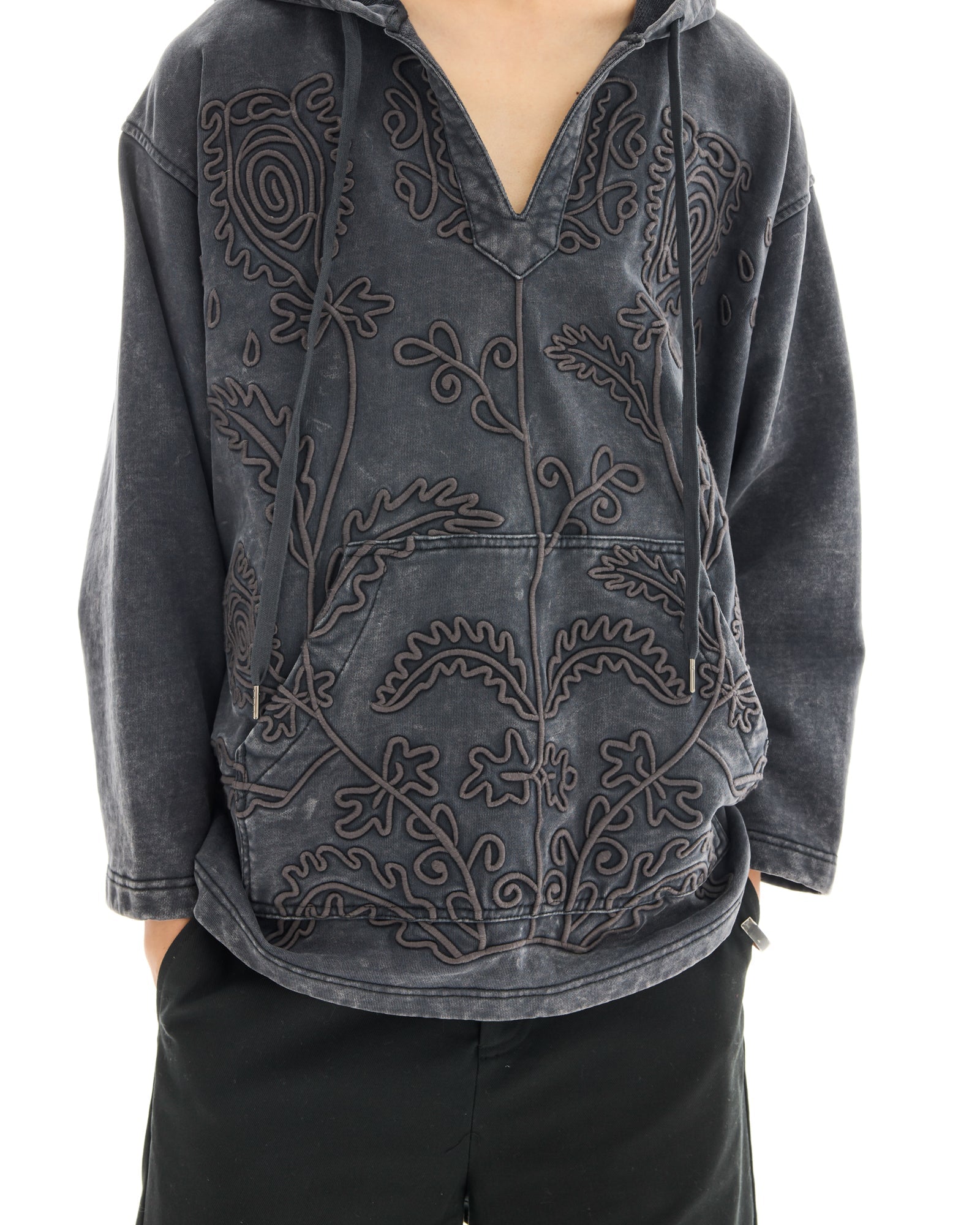Embroidered Flower Hoodie THE TALES