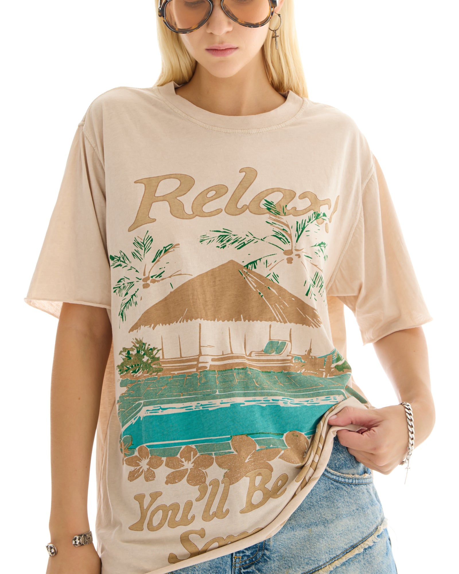 Relax You'll Be Dead Someday Tee by THE TALES - side view