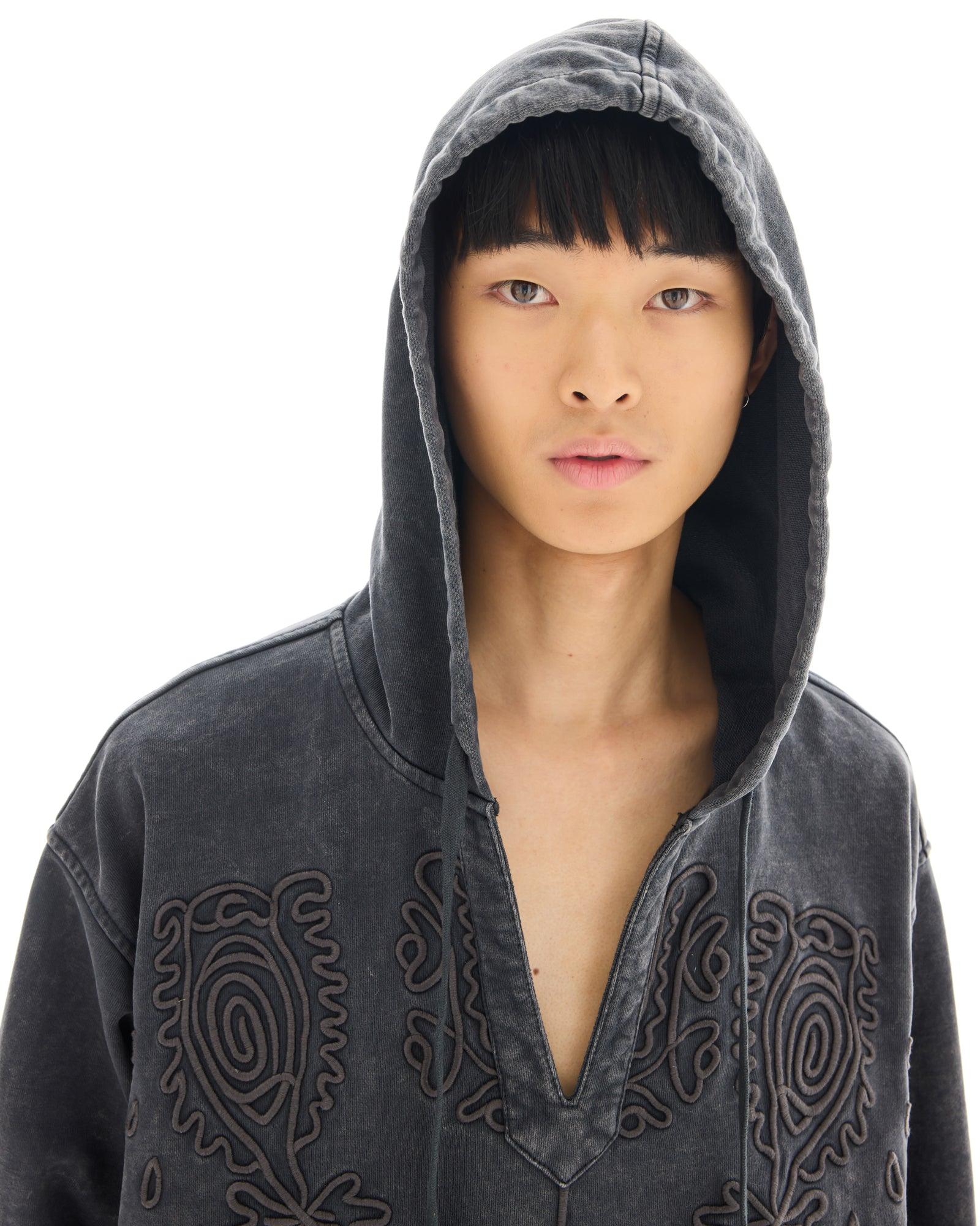 Embroidered Flower Hoodie THE TALES