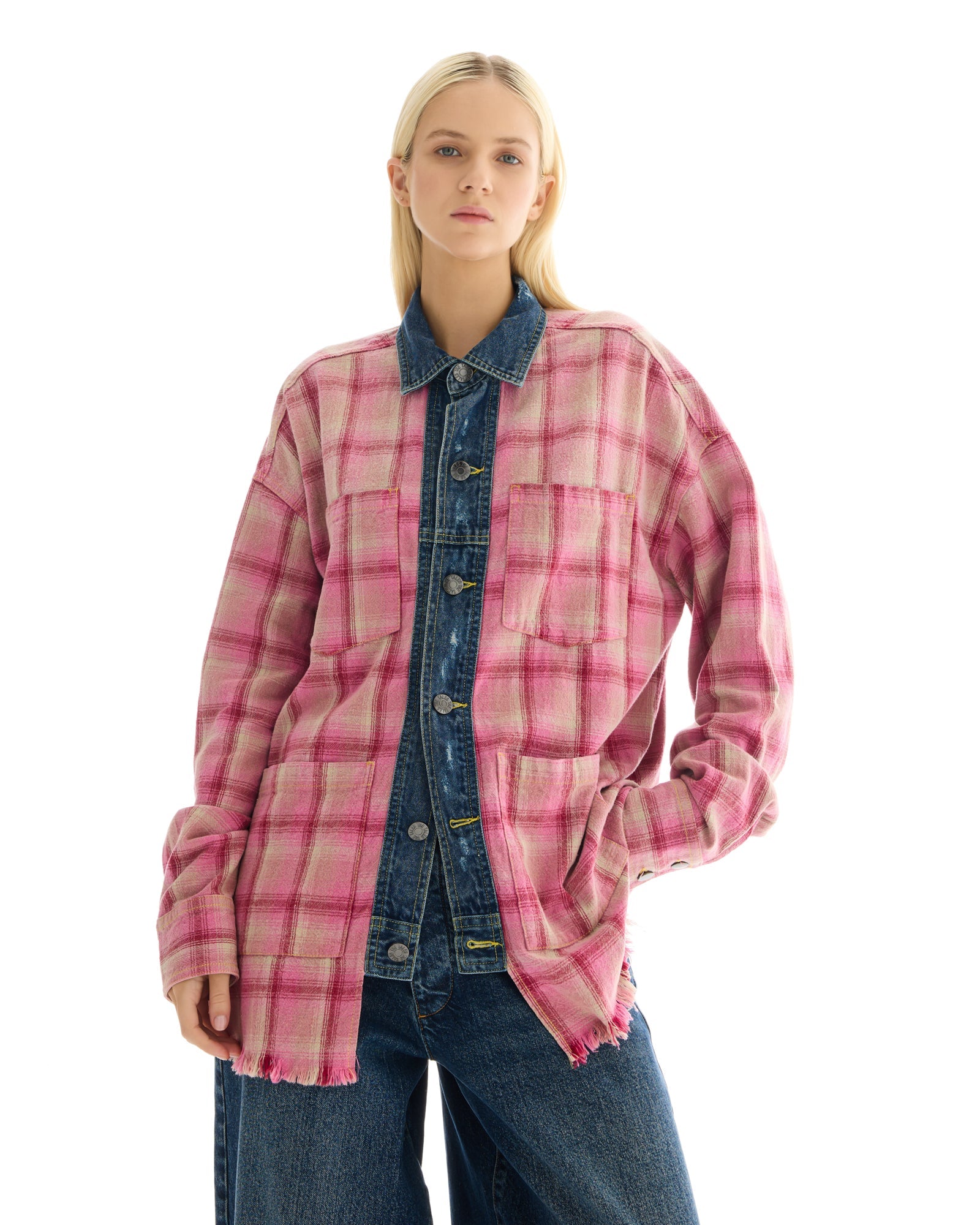 Utility Flannel And Denim Shirt THE TALES