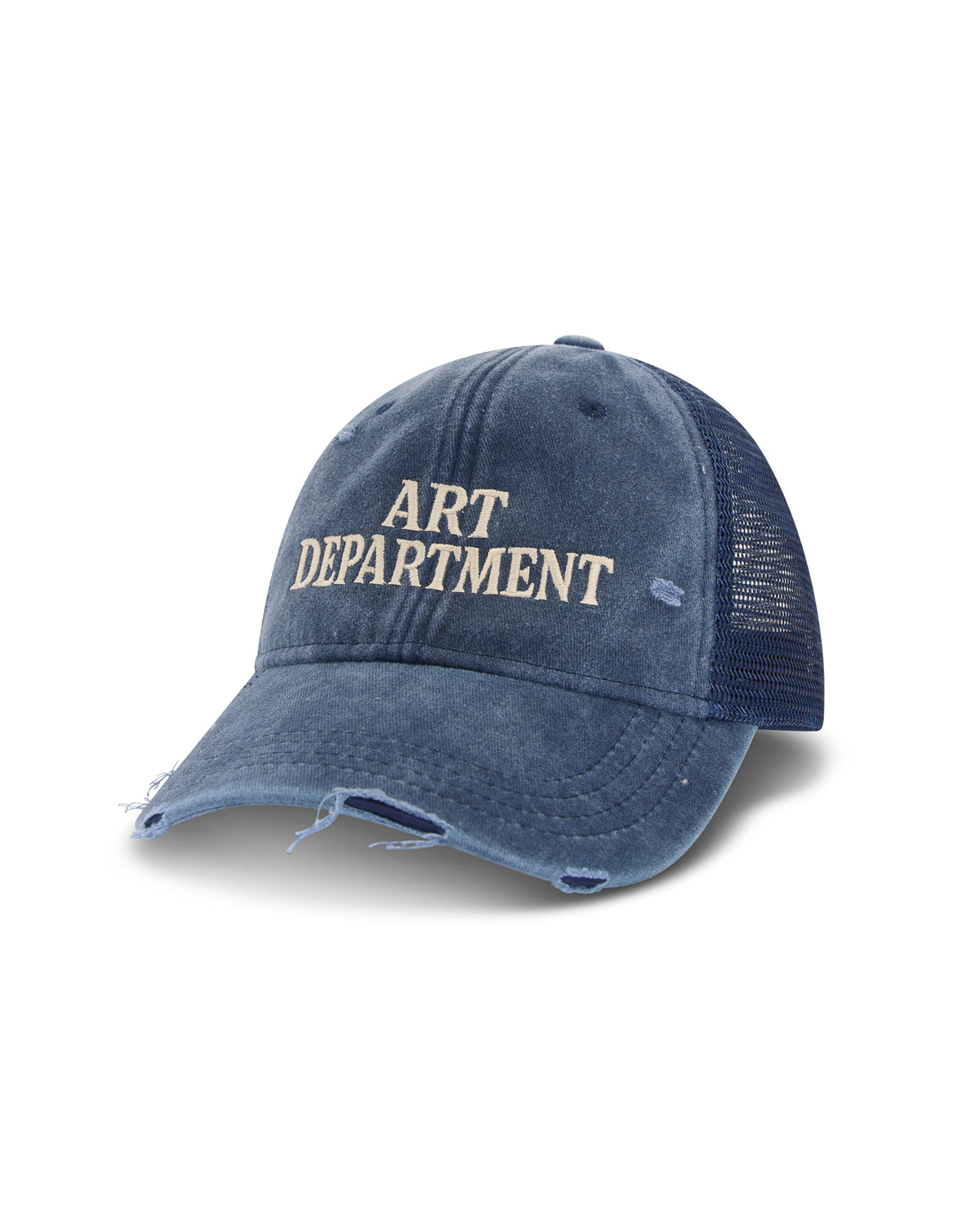 Destroyed Art Department Navy Trucker Cap THE TALES