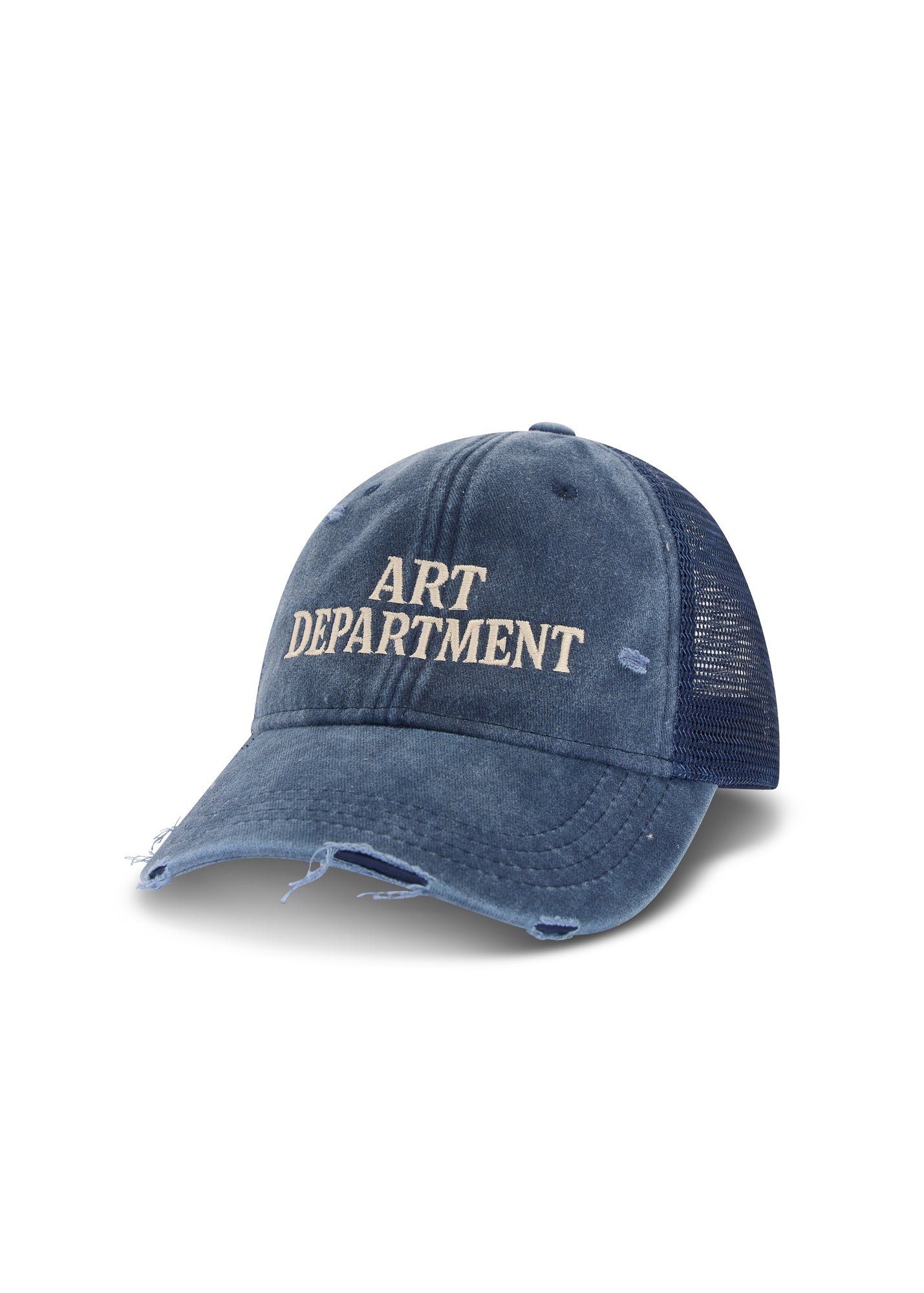 Destroyed Art Department Navy Trucker Cap THE TALES