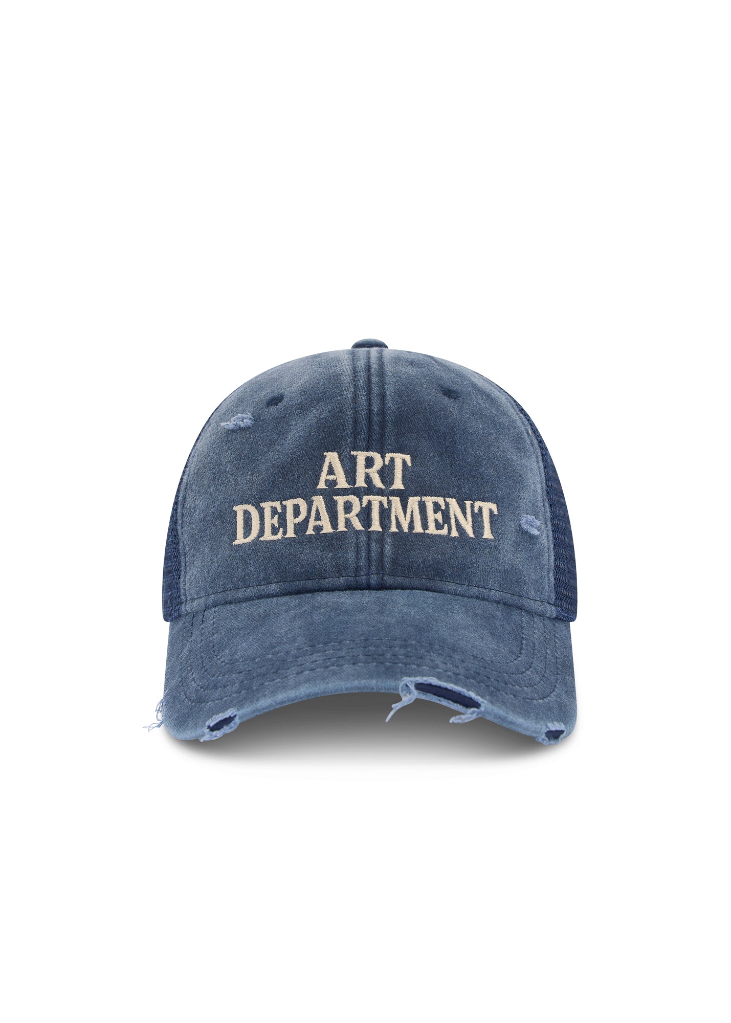 Destroyed Art Department Navy Trucker Cap THE TALES