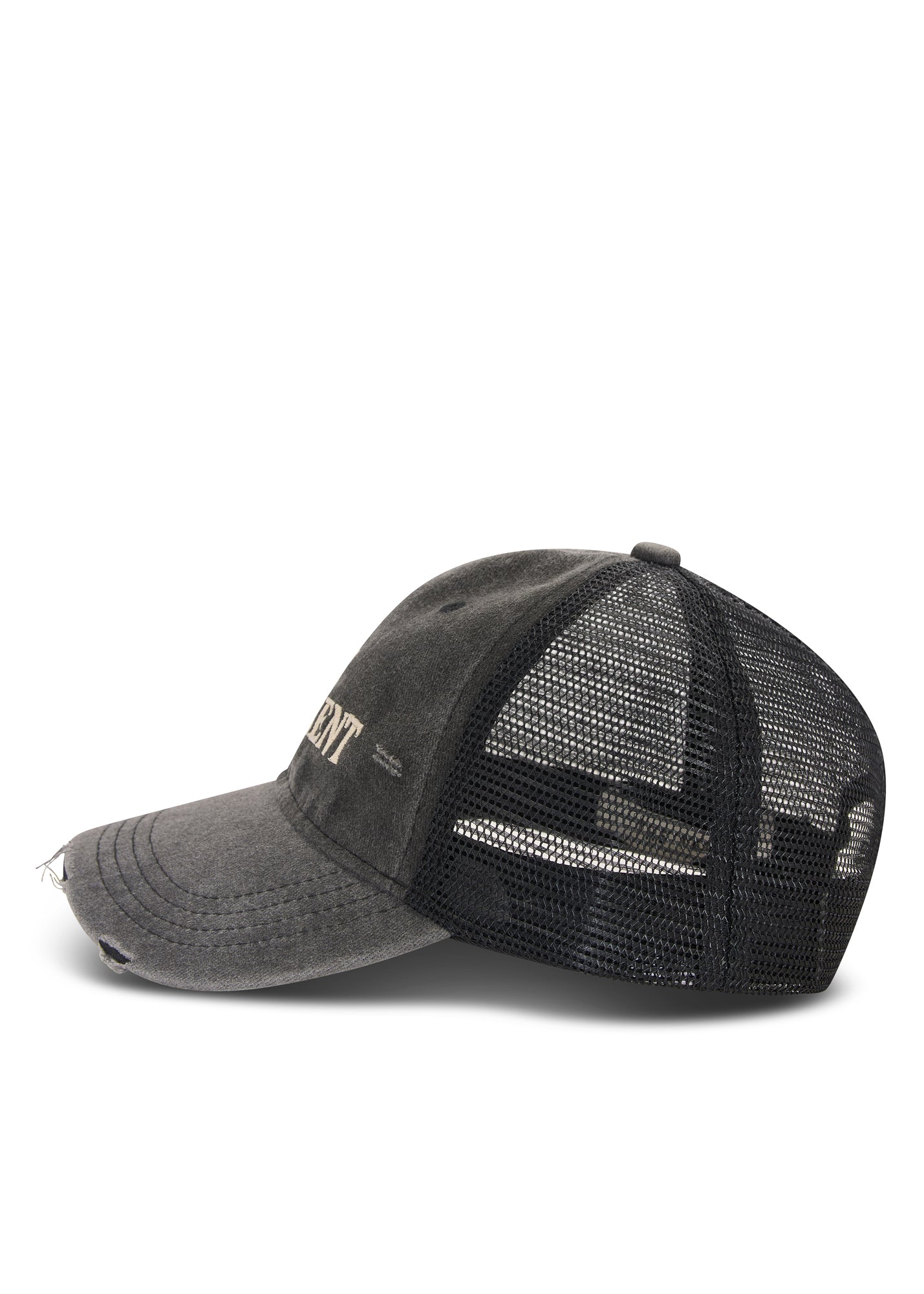 Destroyed Art Department Black Trucker Cap by THE TALES - product photo