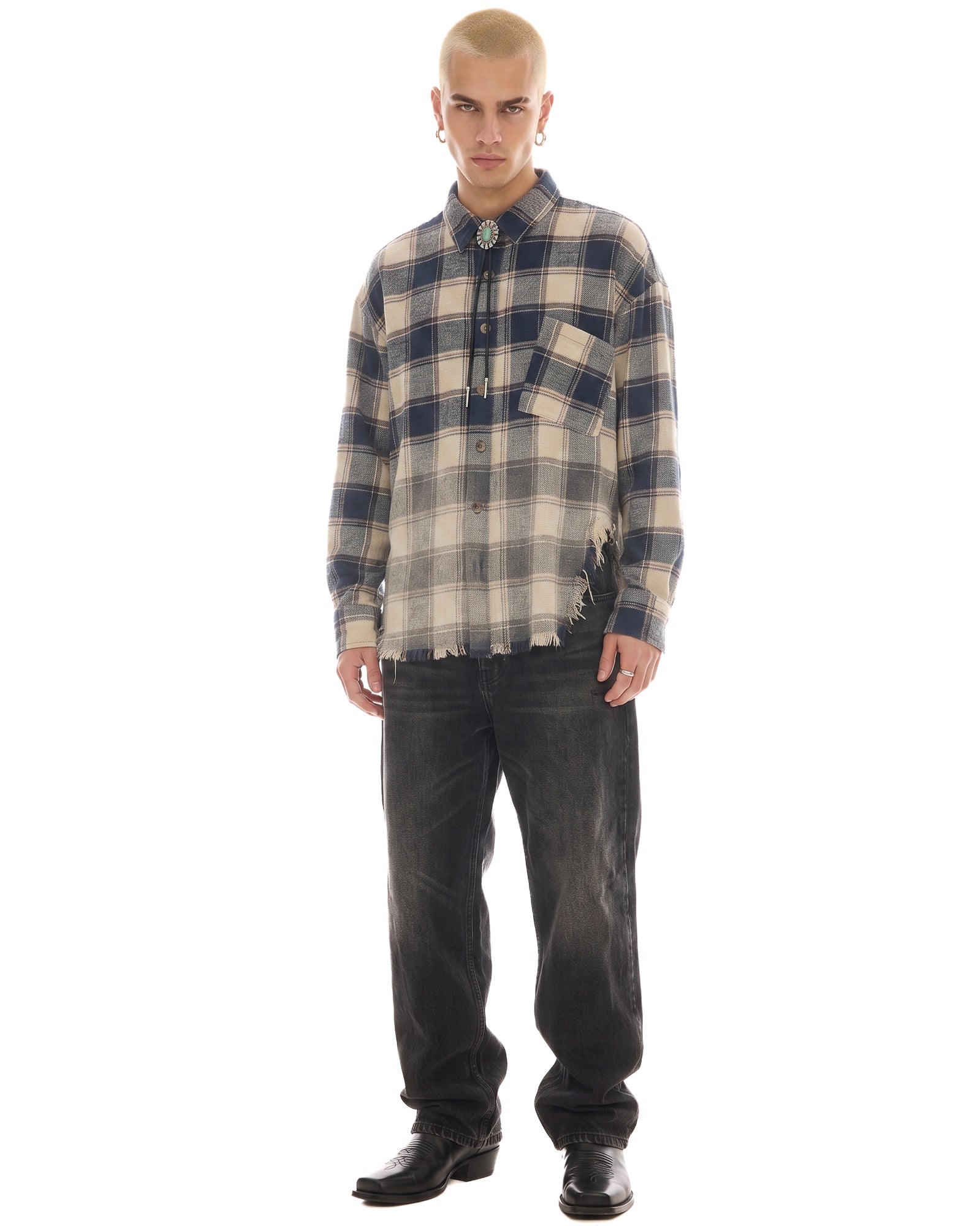 Cutaway Bleached Flannel Shirt