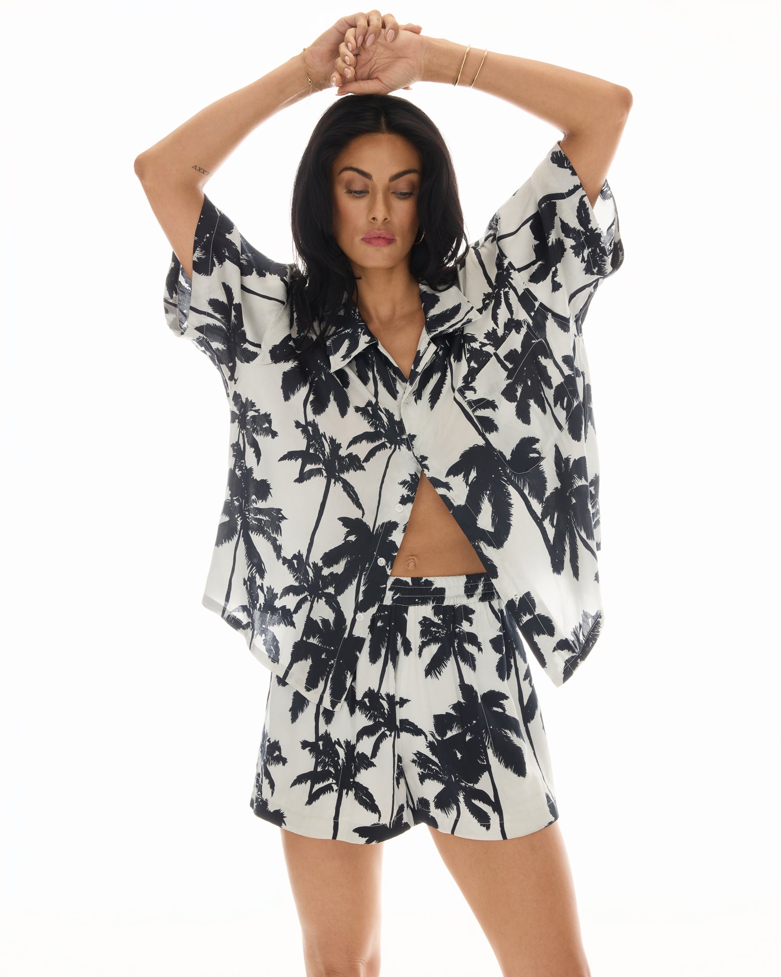 Mono Palm Silk Shorts THE TALES