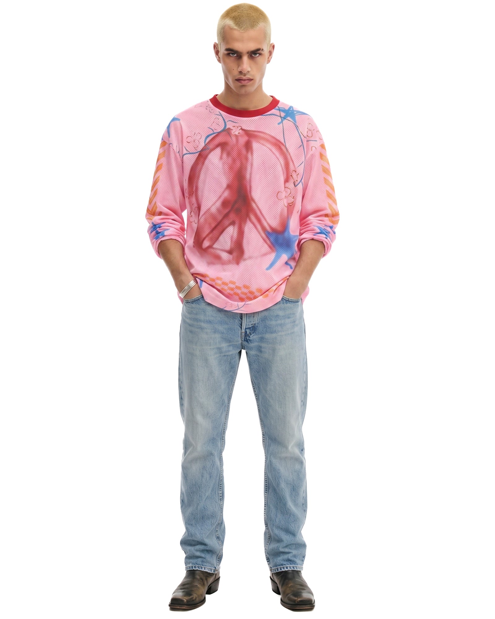 Peace Out Long Sleeve Football Jersey