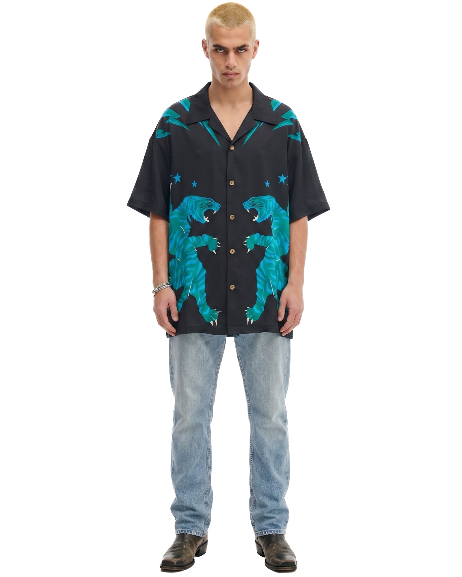 Osaka Tiger Silk Shirt by THE TALES - product photo