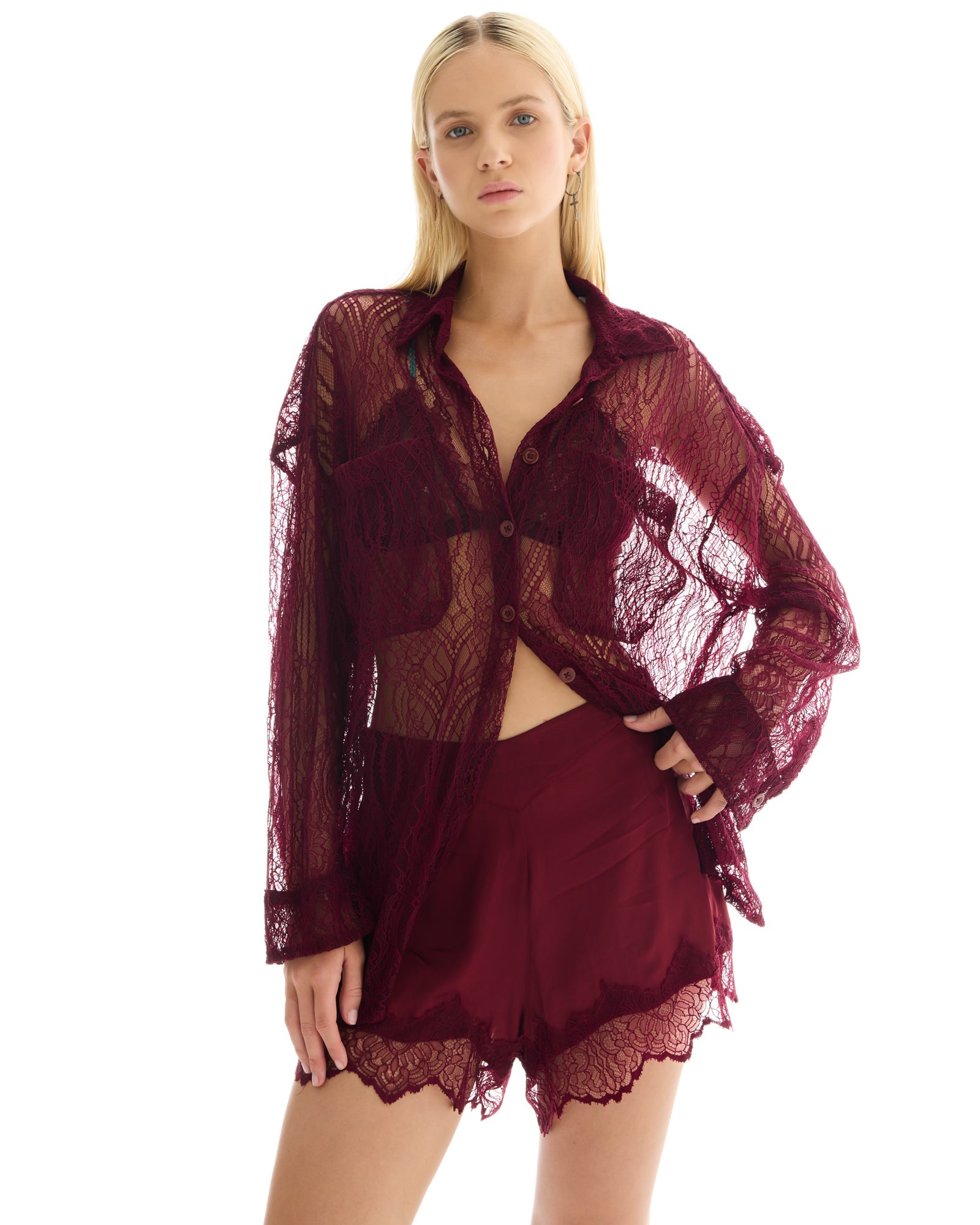 Satin Lace Pixie Shorts THE TALES