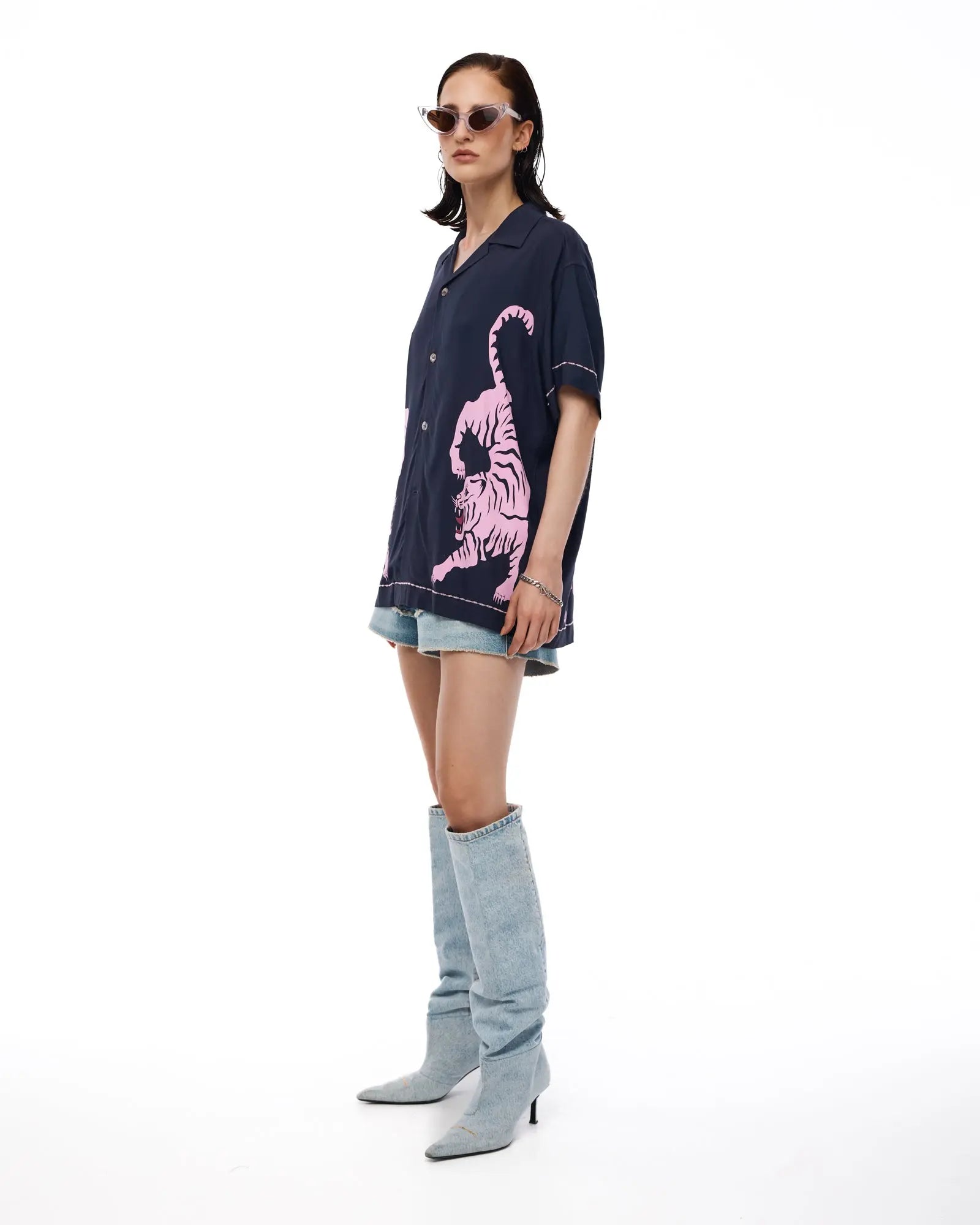 Crouching Tiger Camp Shirt by THE TALES - side view