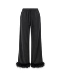 Frida Feather Trim Floral Pants