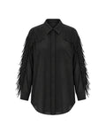 Western Nights Black Fringed Shirt