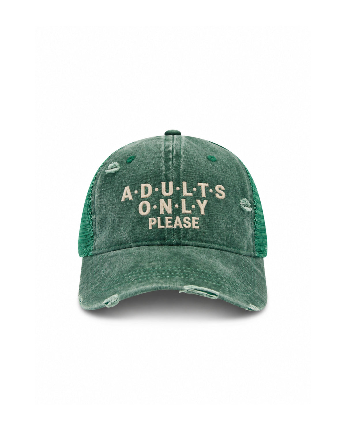 Adults Only Please Destroyed Trucker Cap THE TALES