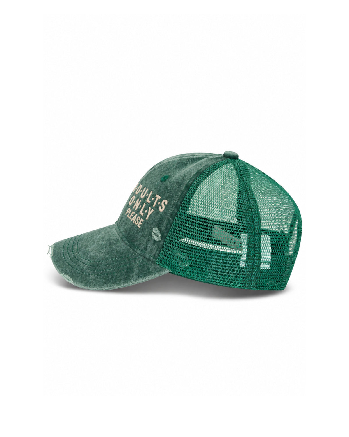 Adults Only Please Destroyed Trucker Cap THE TALES