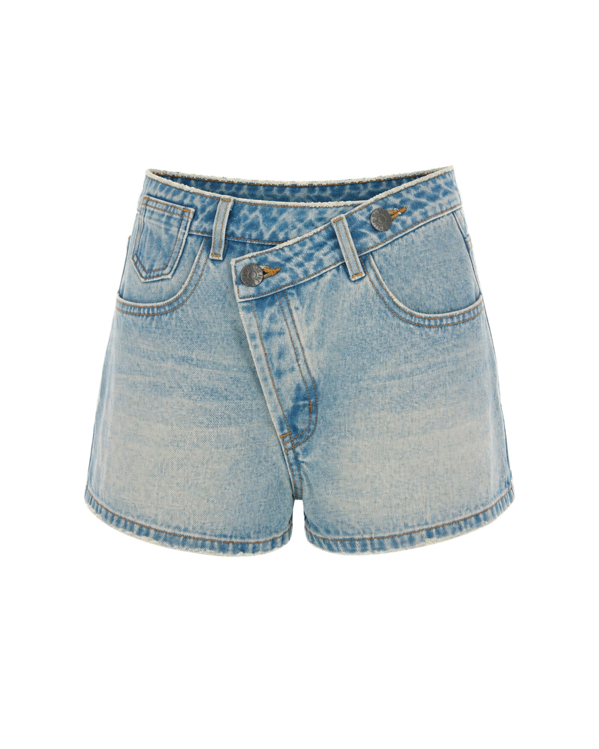 Cross Over Slouch Denim Shorts THE TALES