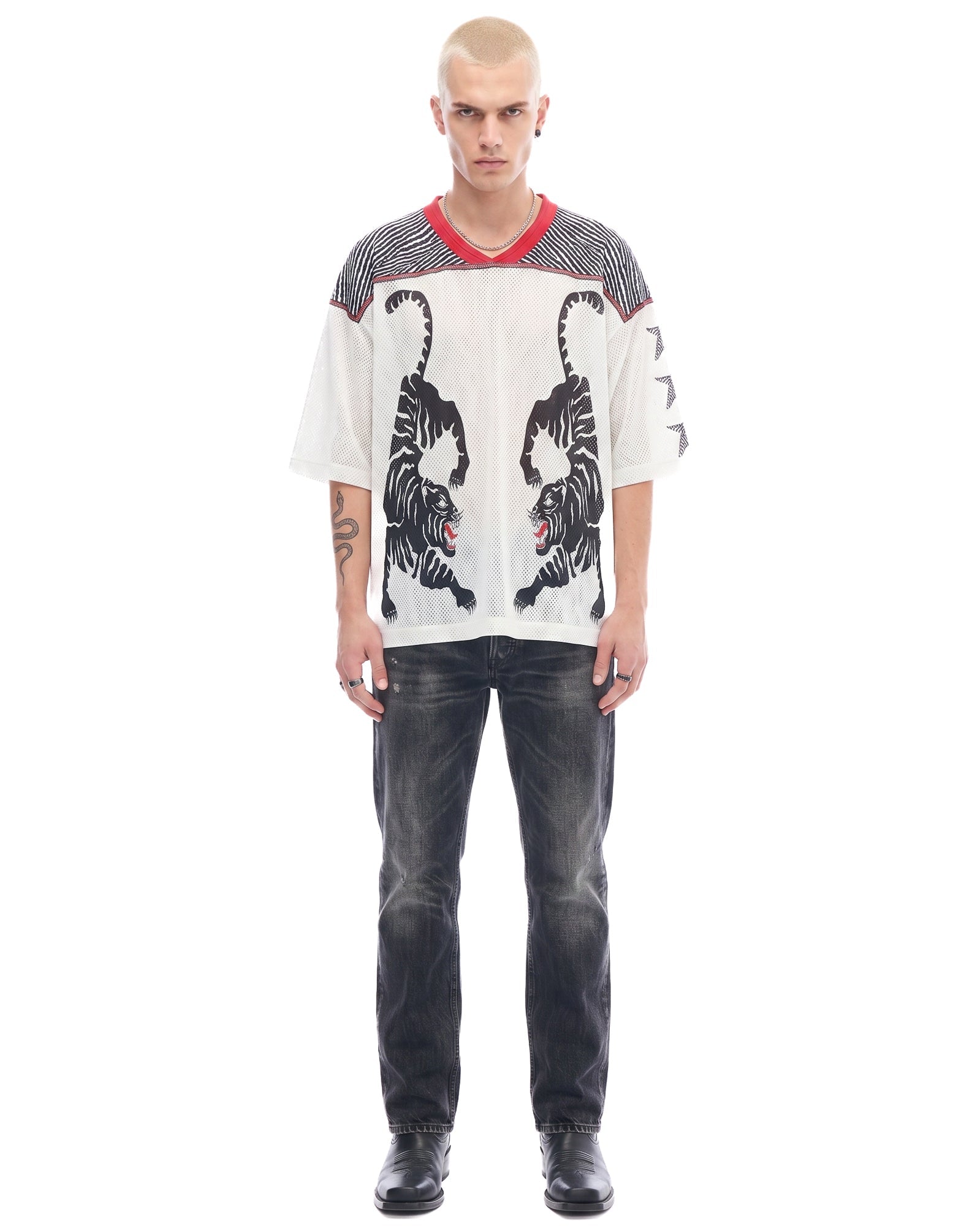 Crouching Tiger Football Jersey by THE TALES - side view