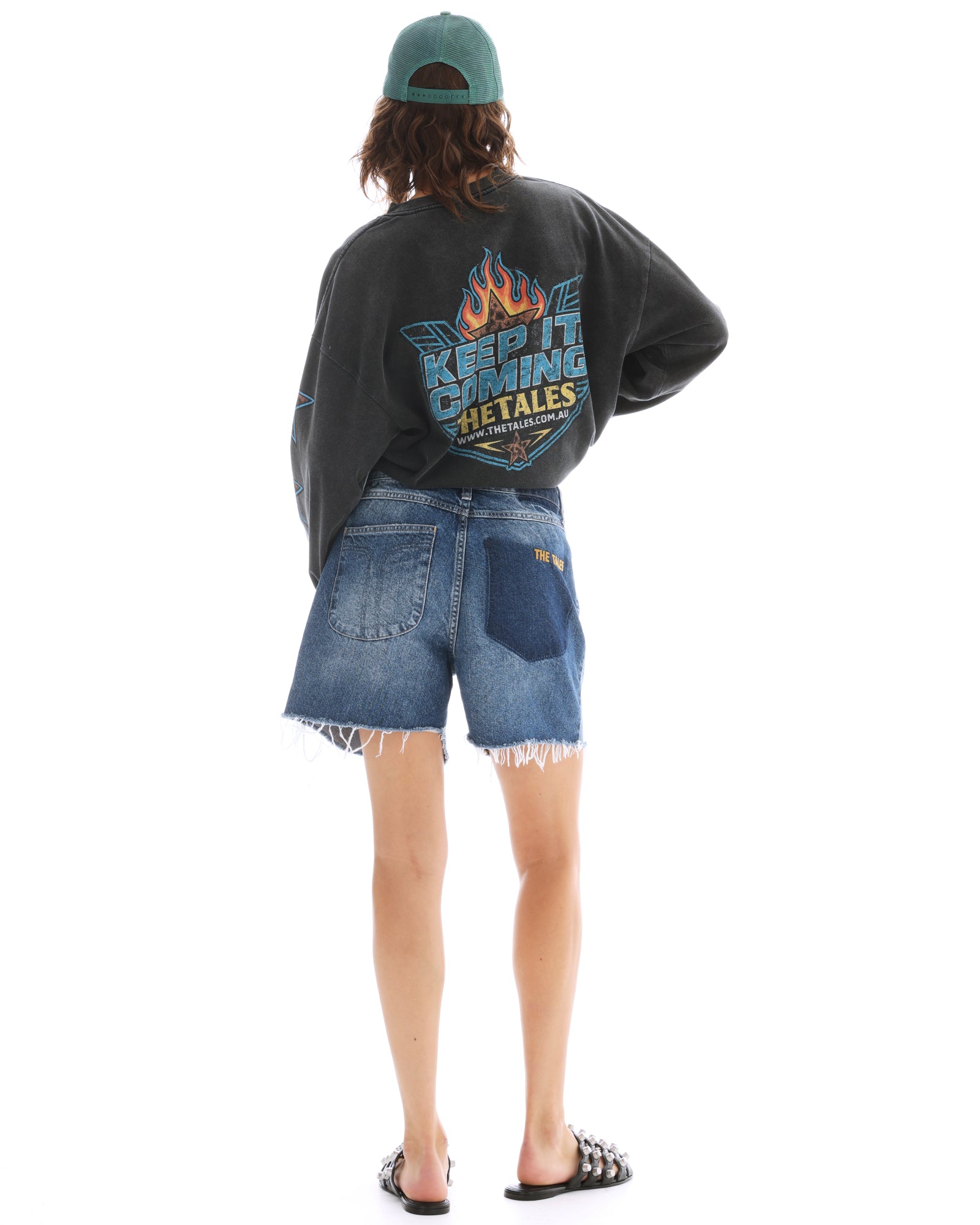 The Tales Cut Off Slouch Denim Short