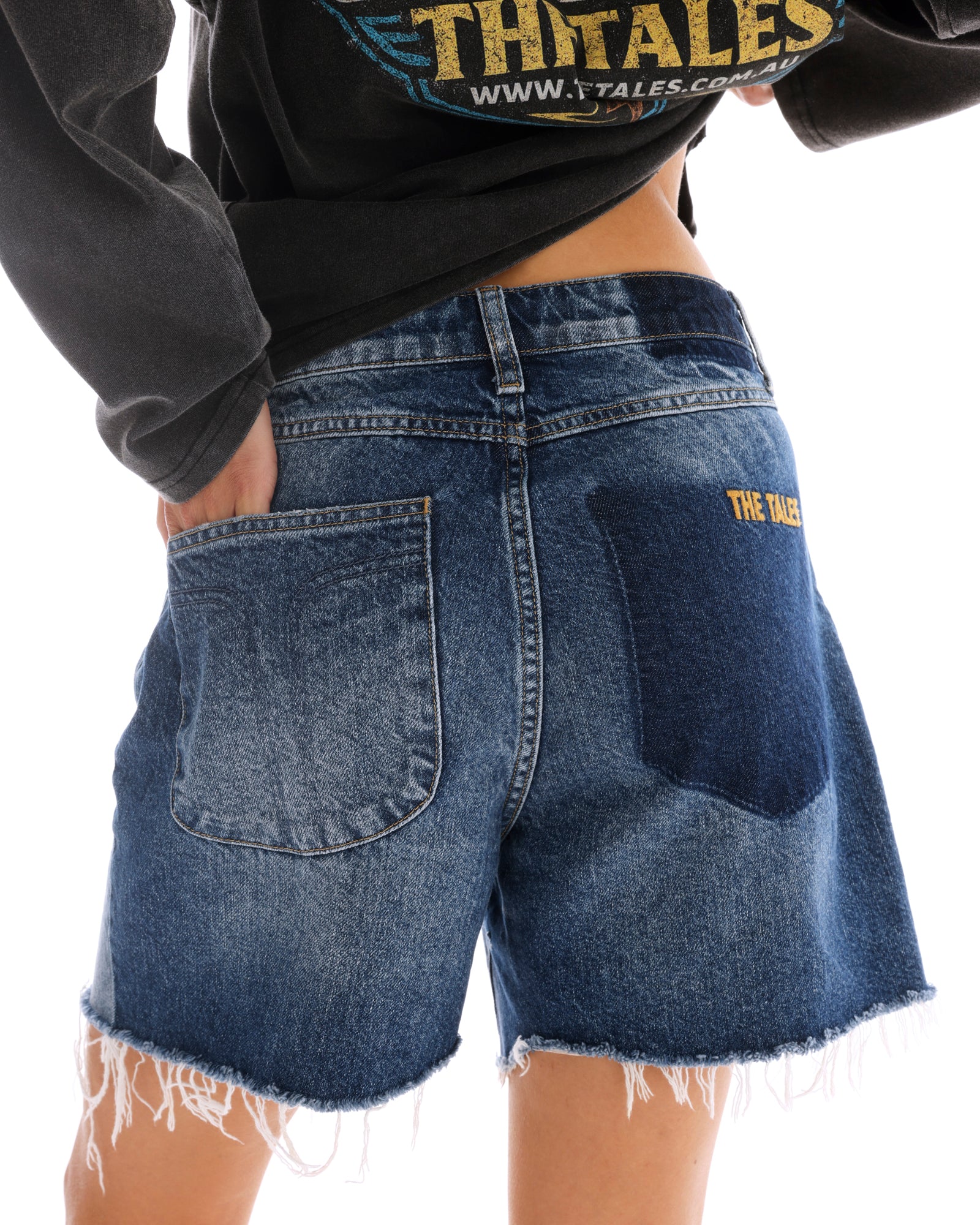 The Tales Cut Off Slouch Denim Short