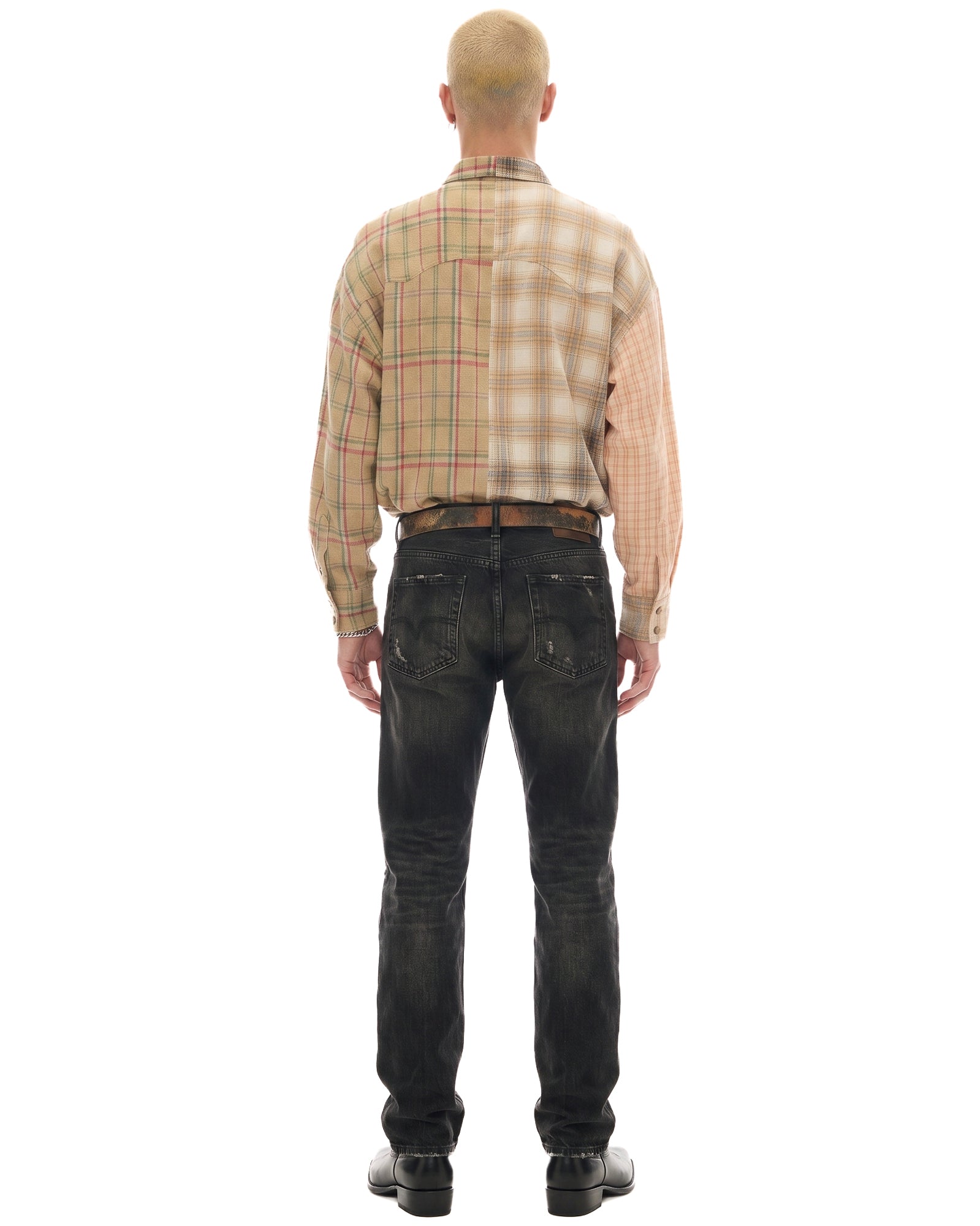 Half N Half Teddy Western Shirt