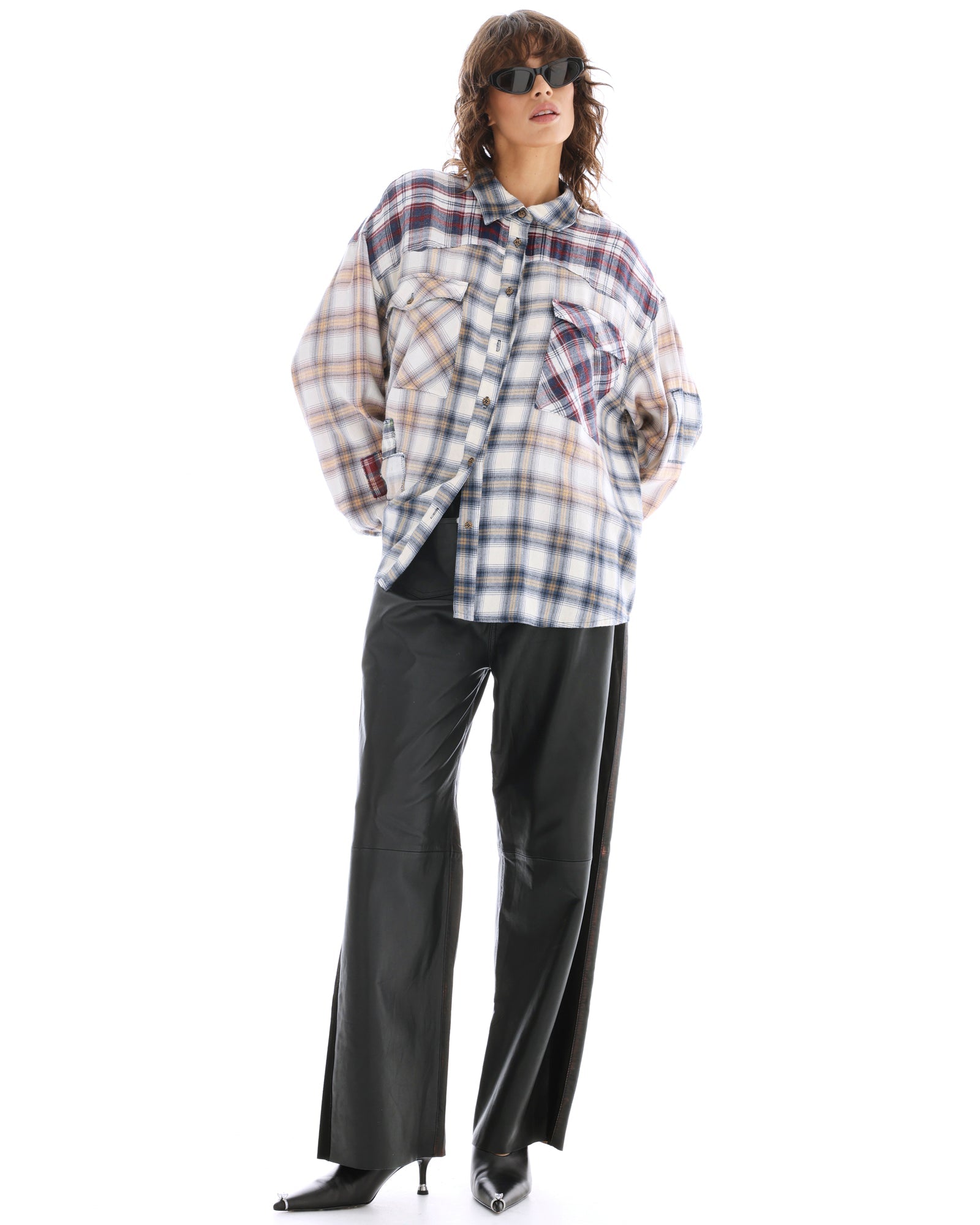 Patched Up Western Shirt by THE TALES - side view
