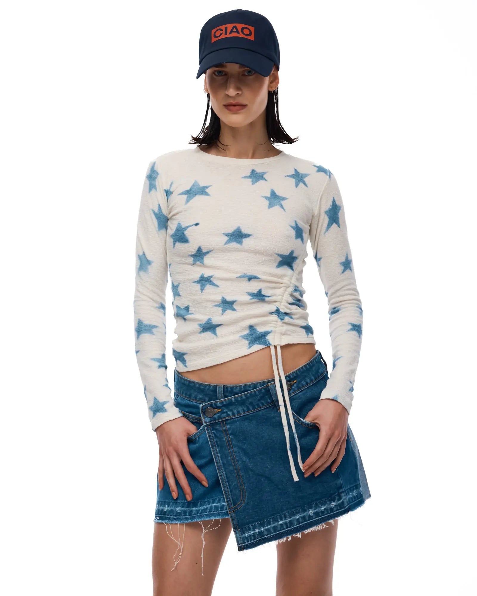 Smudge Star Hemp Ruched Top by THE TALES - product photo
