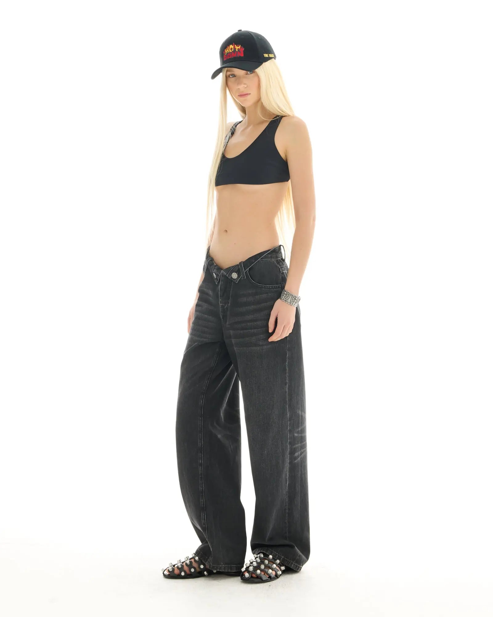 The Tales Rolled Waist Denim Jean by THE TALES - front view