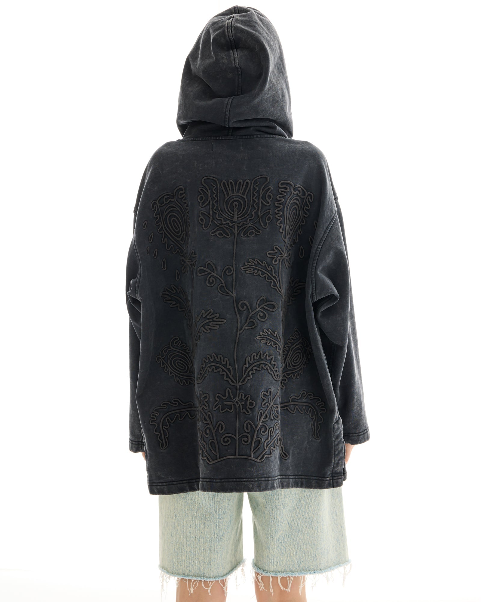Embroidered Flower Hoodie THE TALES