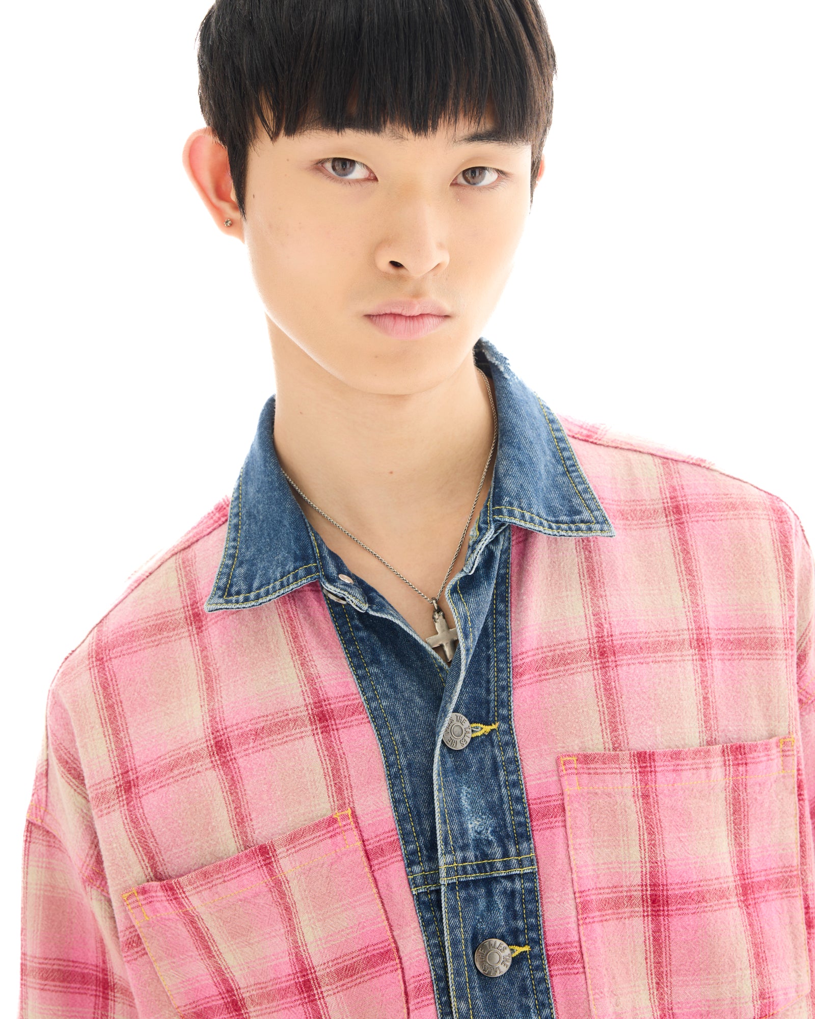 Utility Flannel And Denim Shirt