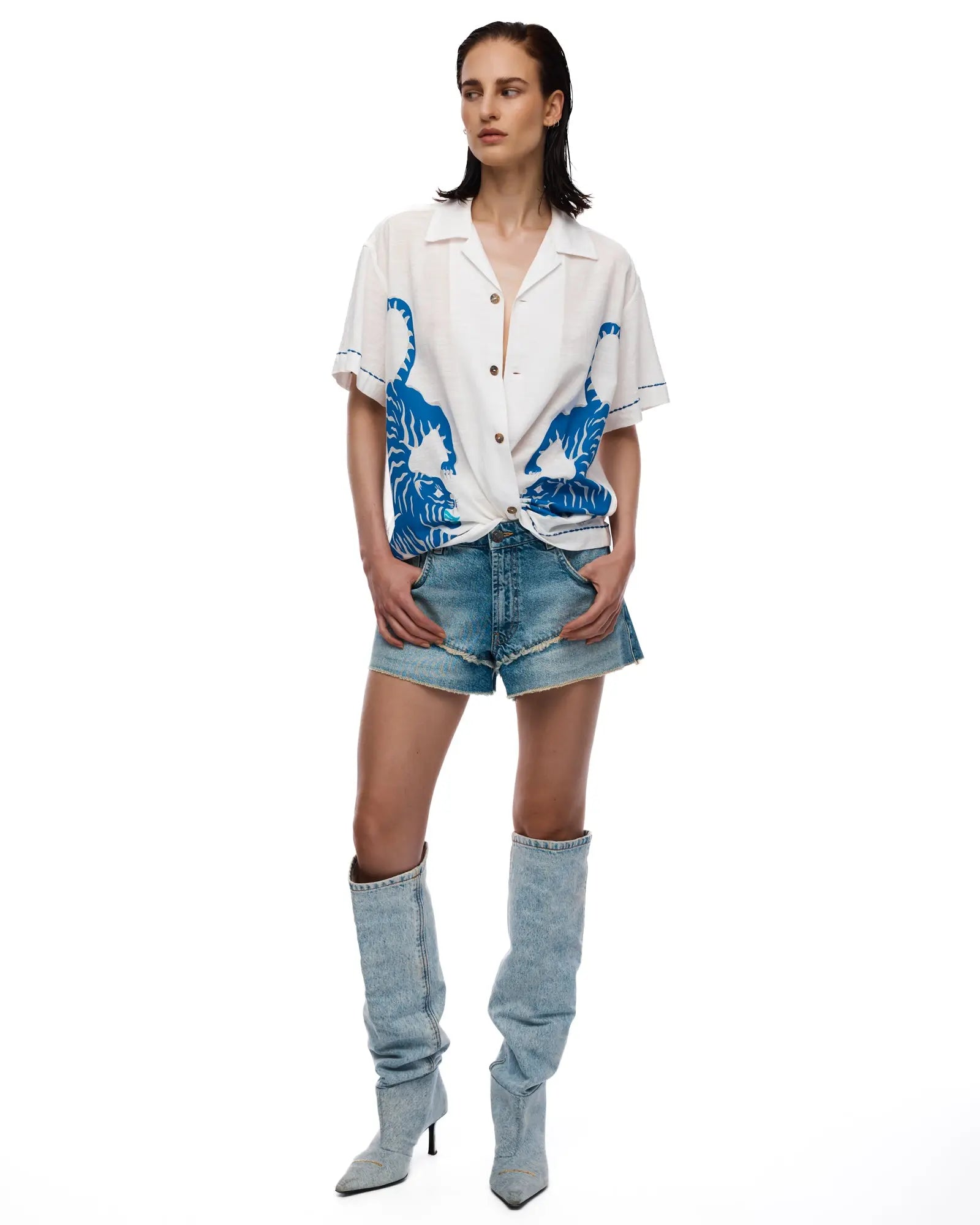 Crouching Tiger Shirt by THE TALES - editorial shot