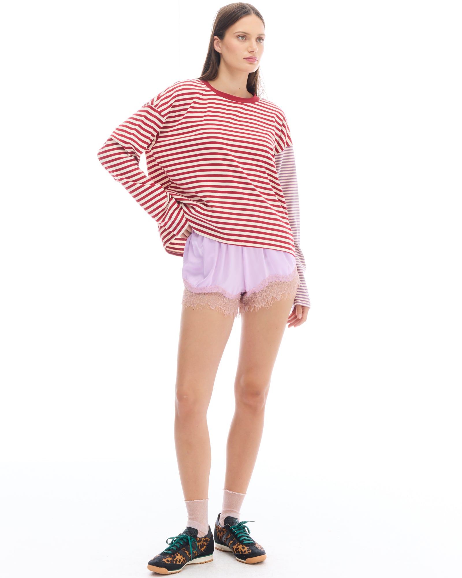 Lexy Soft Stripe Patchwork Tee