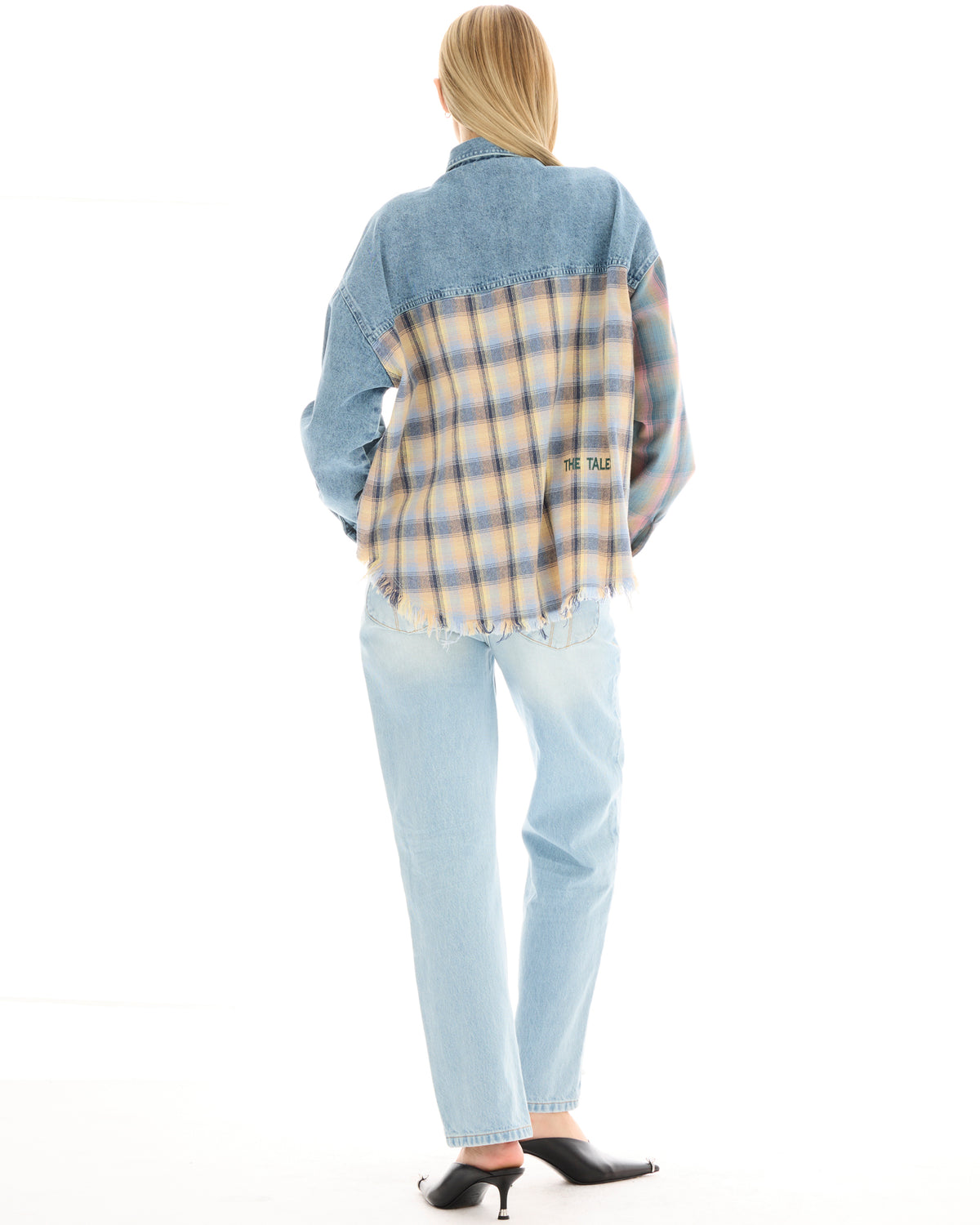 Denim And Check Cotton Shirt THE TALES