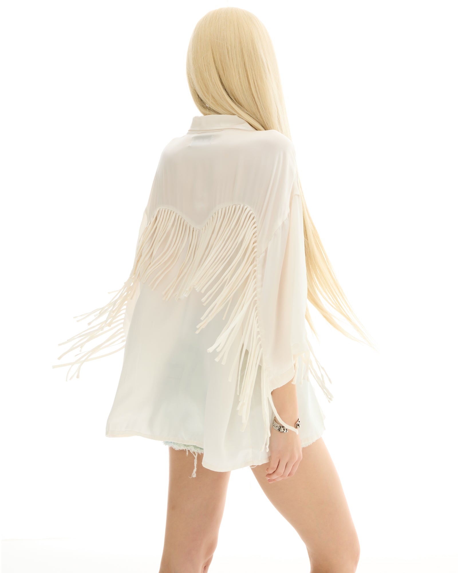 Ibiza Nights Satin Fringed Shirt THE TALES
