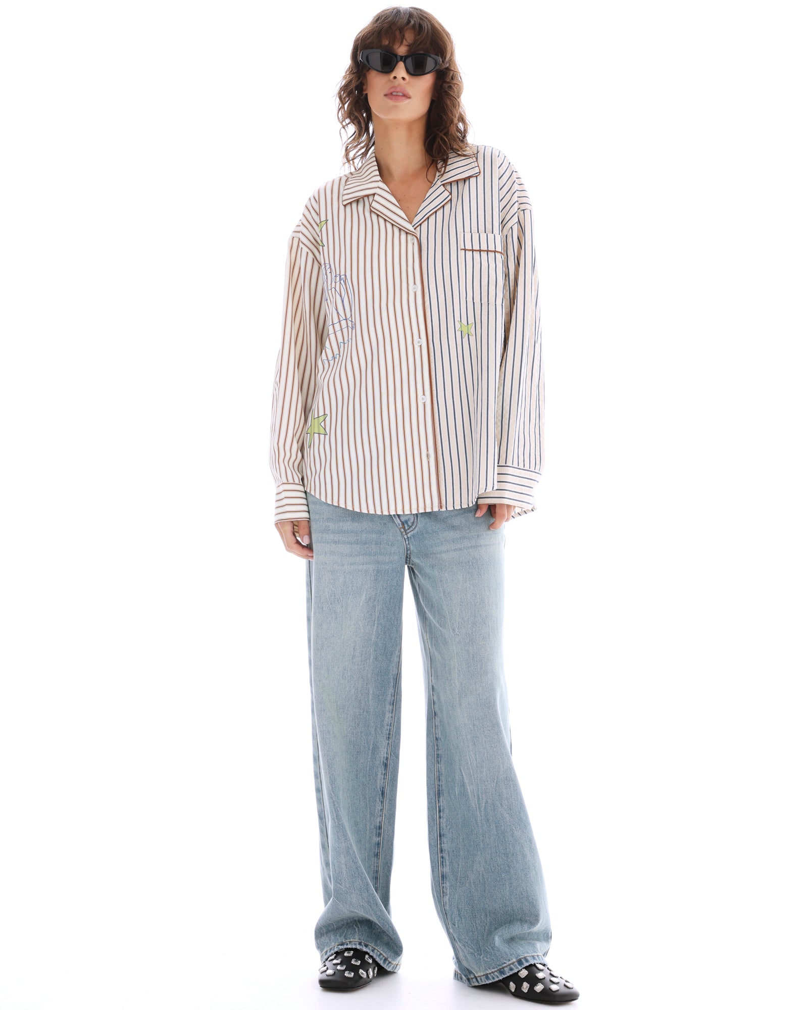 Half N Half Muse Stripe Shirt