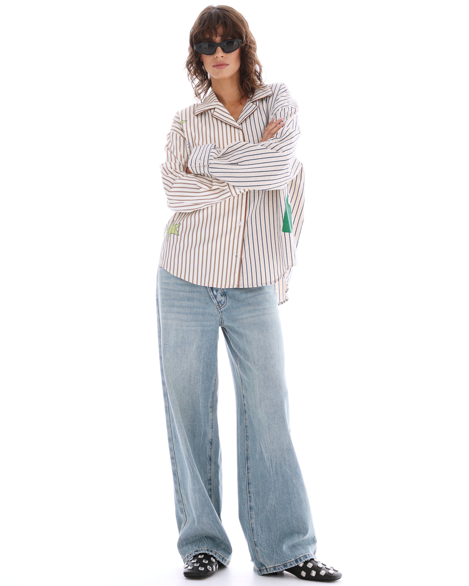 Half N Half Muse Stripe Shirt
