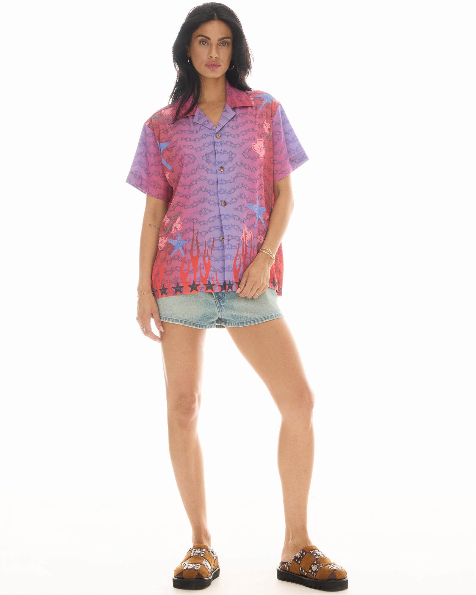 Chained Peace Camp Shirt by THE TALES - back view