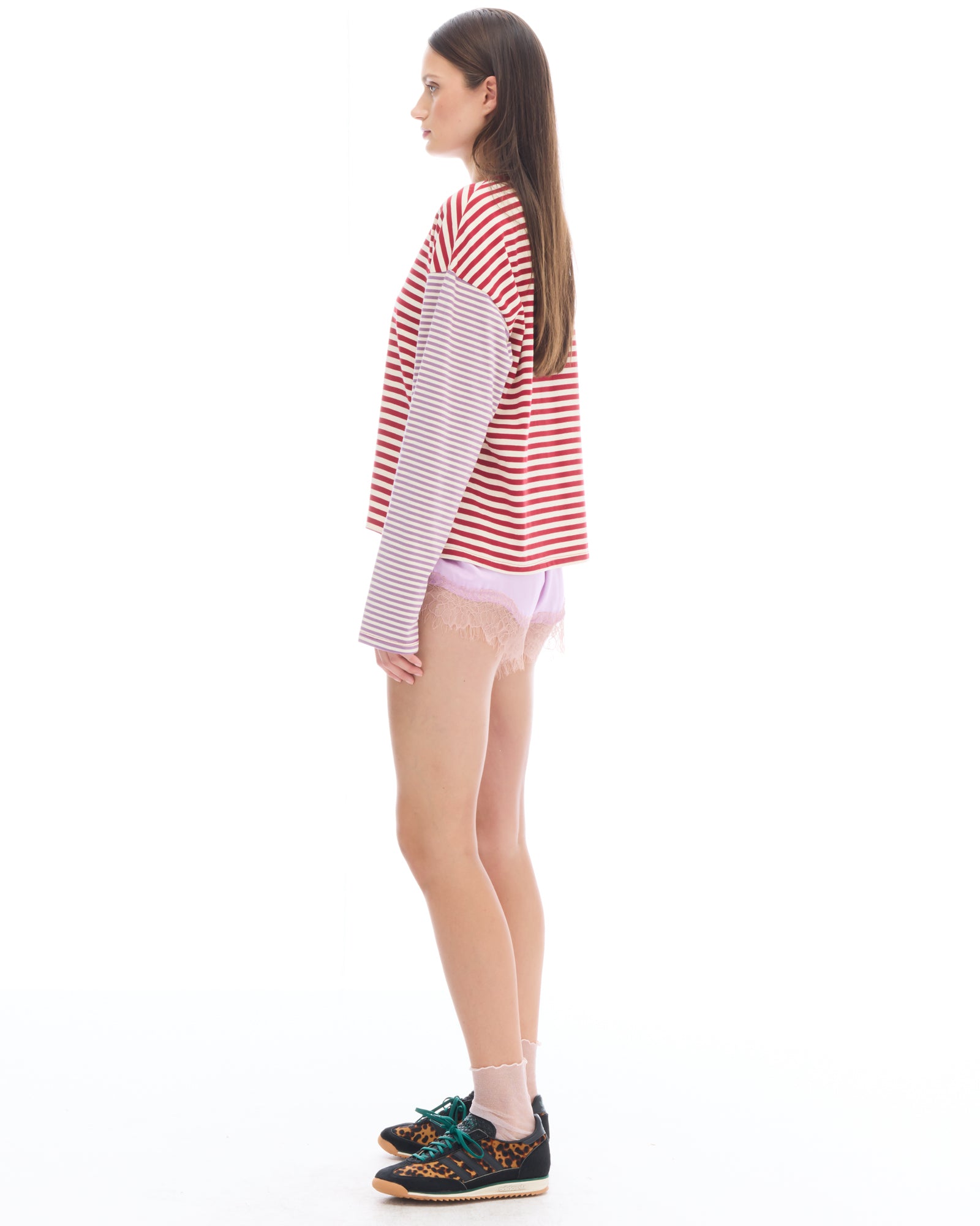 Lexy Soft Stripe Patchwork Tee