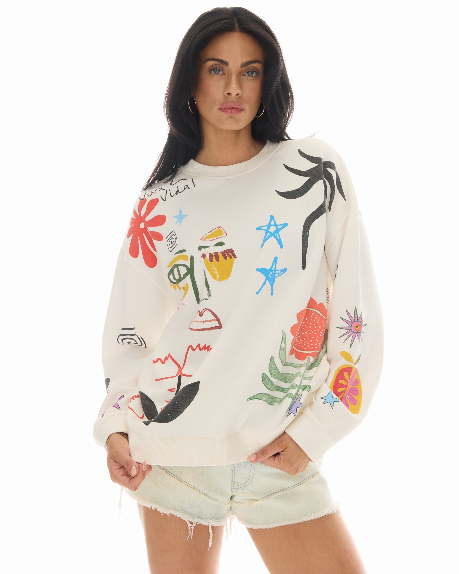 Illustrated Postcards Sweater THE TALES