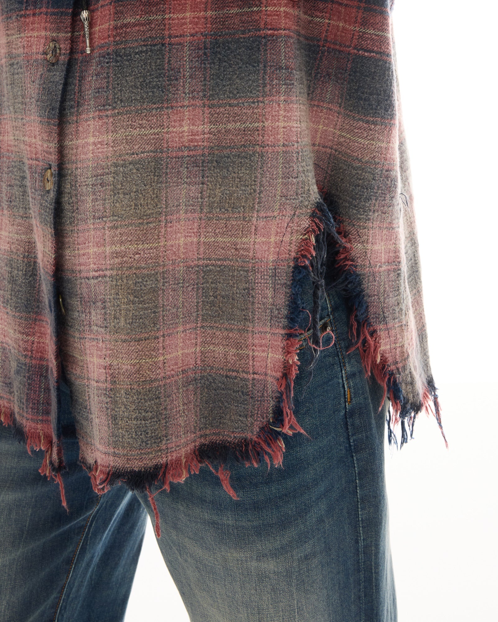 Cutaway Bleached Flannel Shirt by THE TALES - product photo