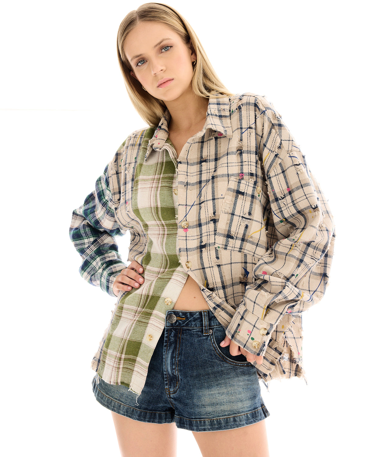 Reworked Artist Check Shirt