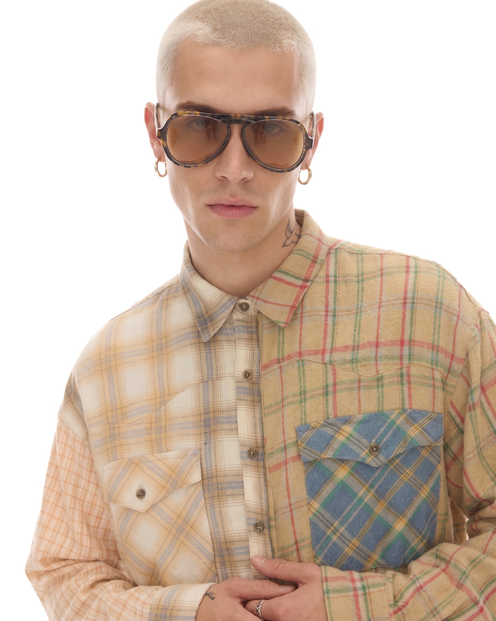 Half N Half Teddy Western Shirt