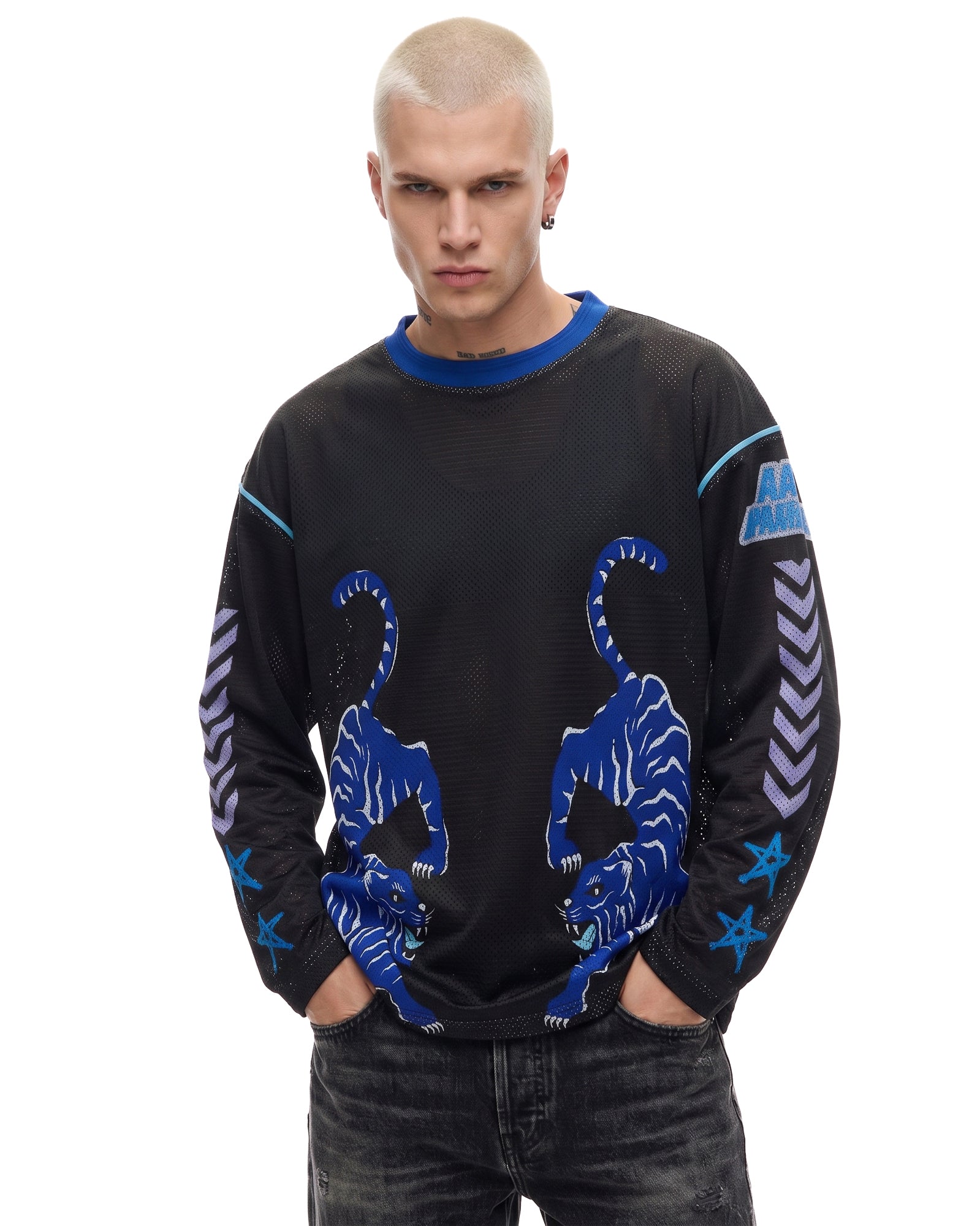 Crouching Tiger Long Sleeve Football Jersey