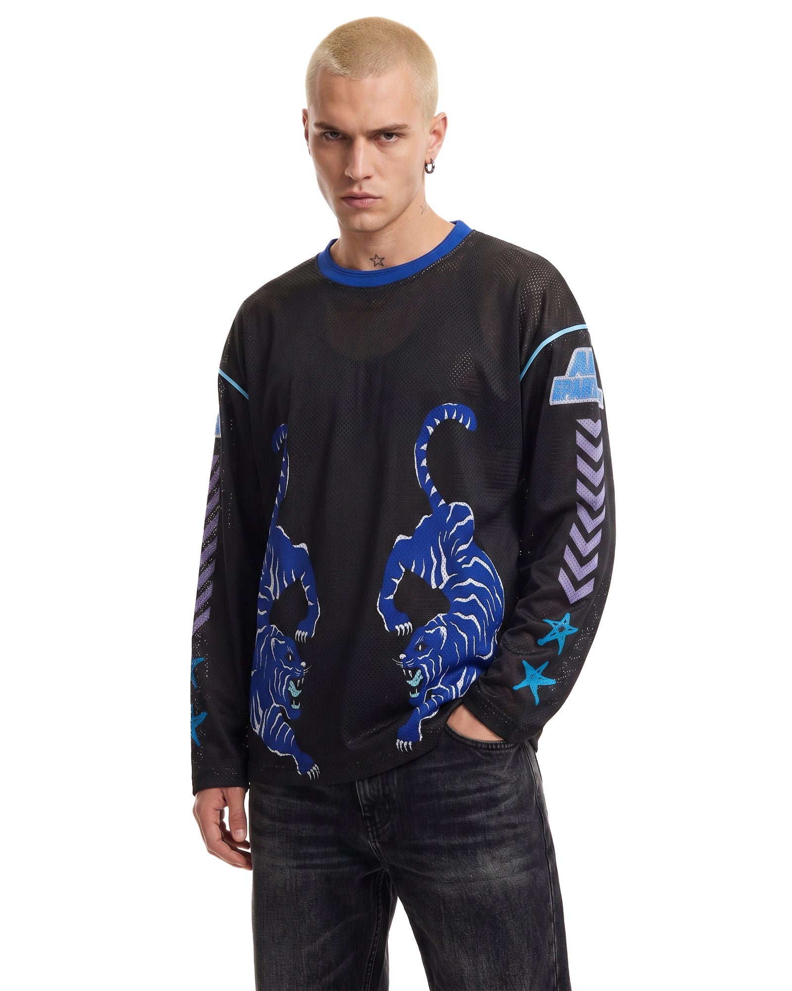 Crouching Tiger Long Sleeve Football Jersey