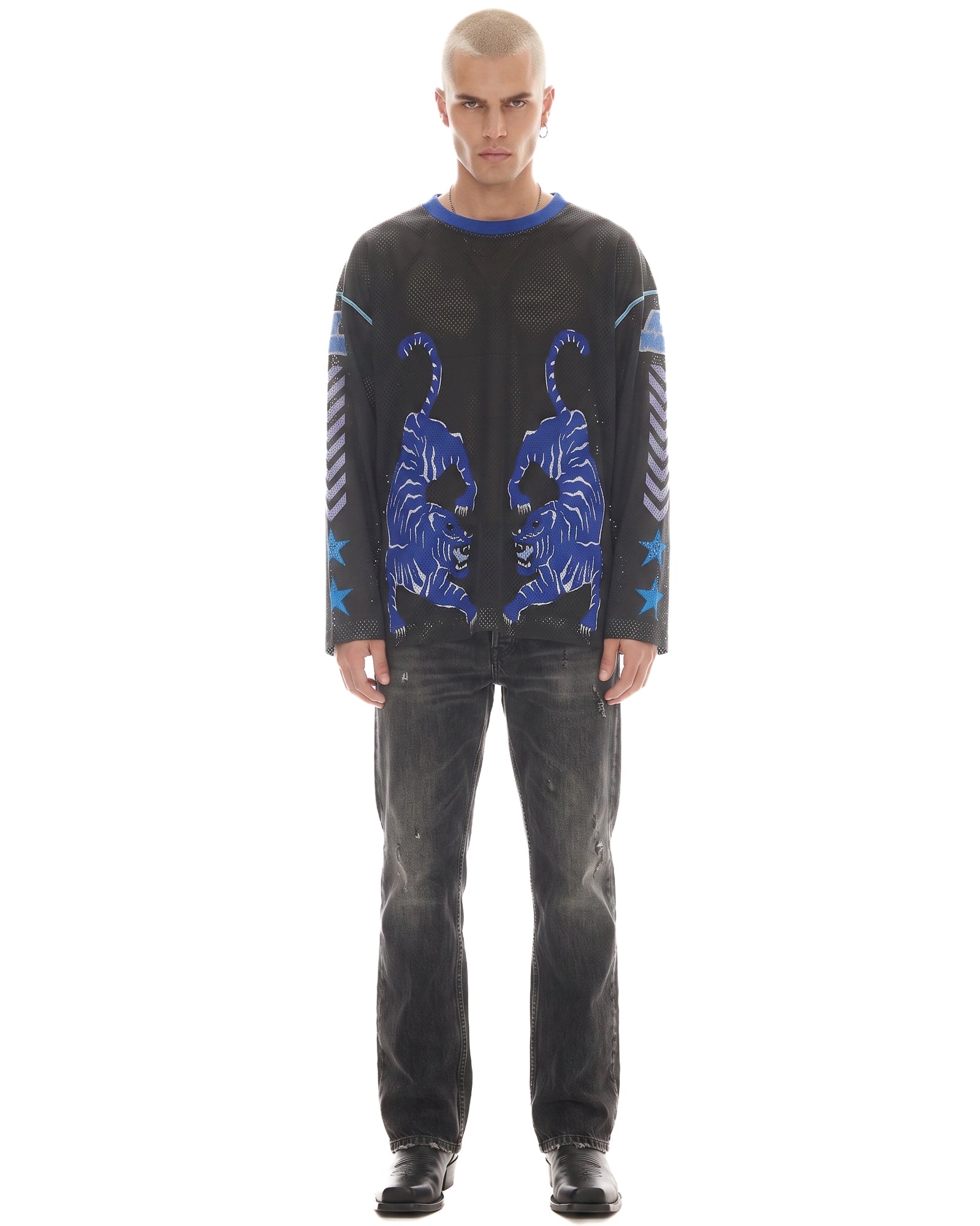 Crouching Tiger Long Sleeve Football Jersey