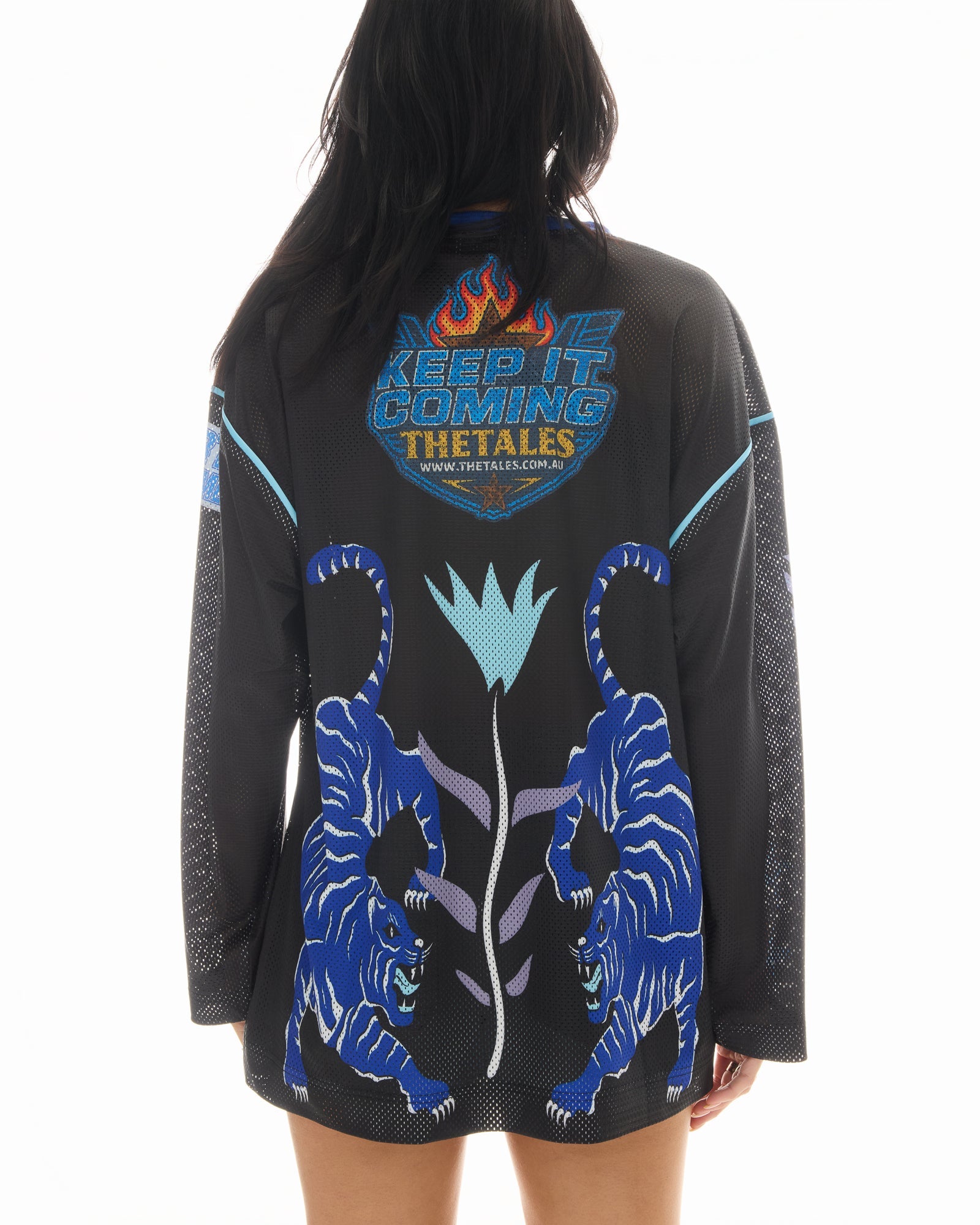 Crouching Tiger Long Sleeve Football Jersey by THE TALES - product photo